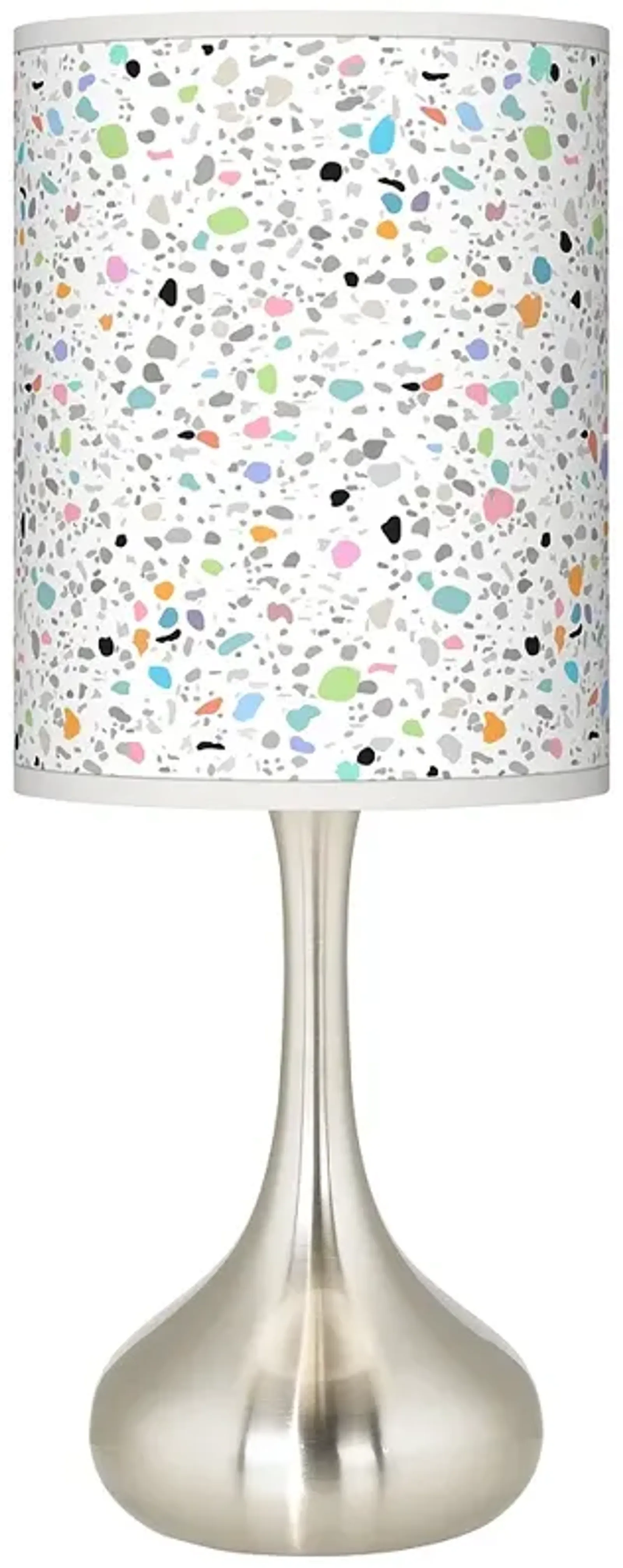 Colored Terrazzo Giclee Modern Droplet Table Lamp