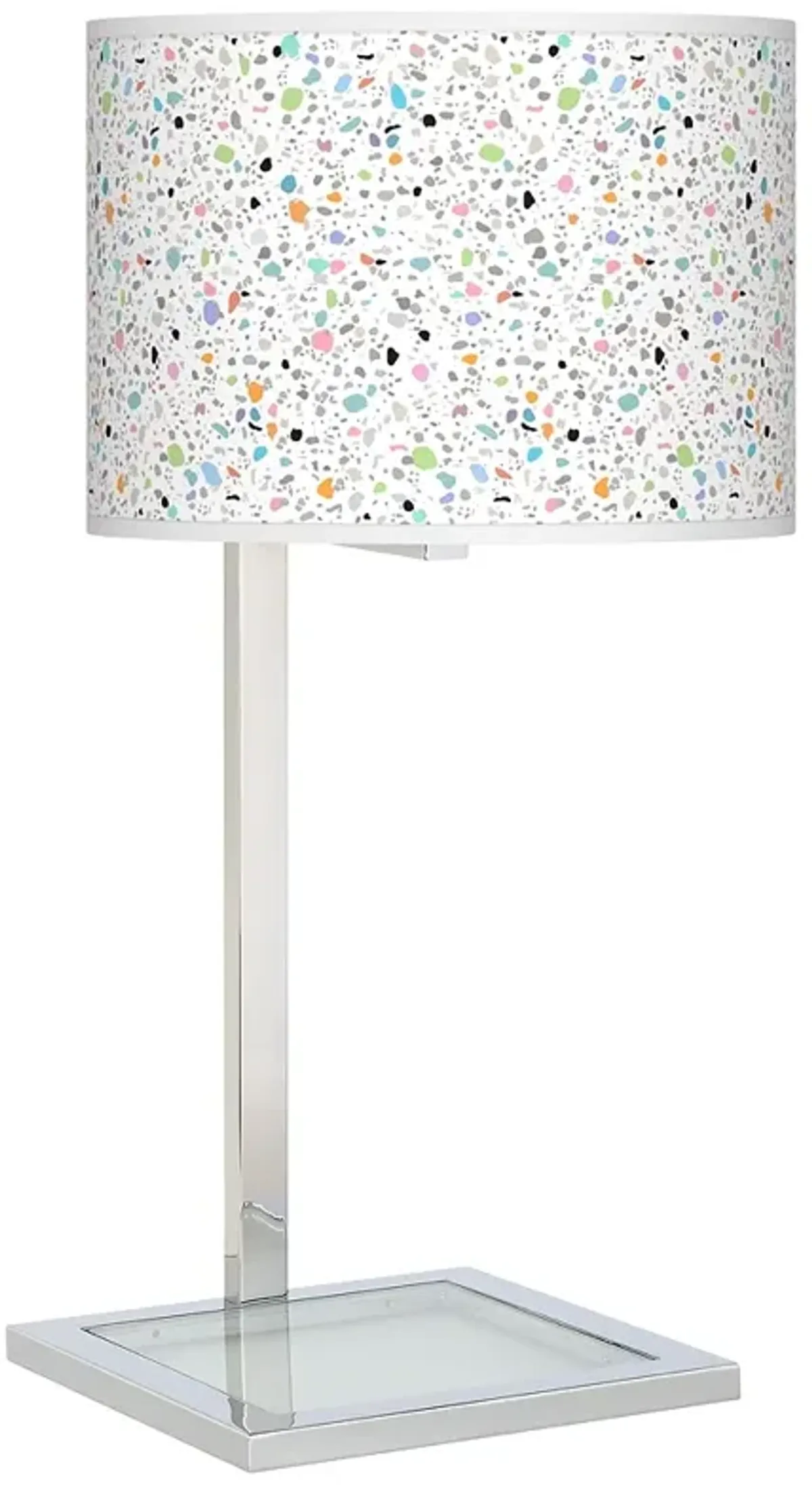 Colored Terrazzo Glass Inset Table Lamp