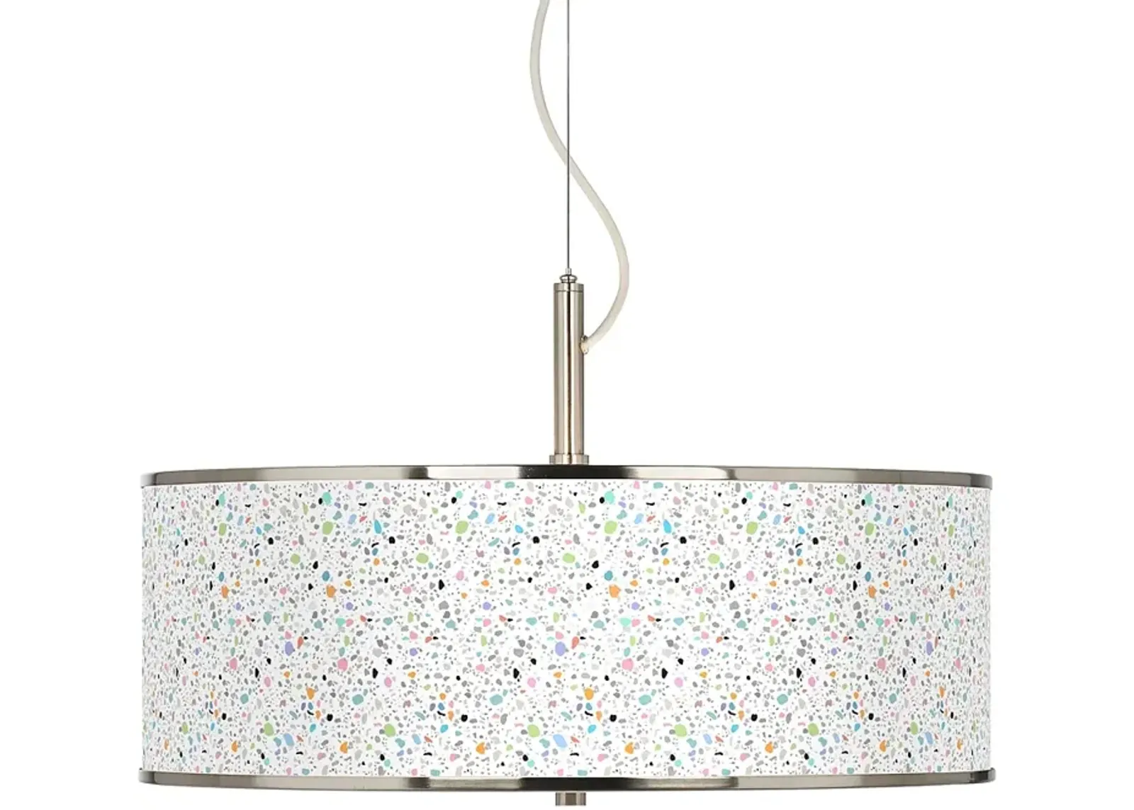 Colored Terrazzo Giclee Glow 20" Wide Pendant Light