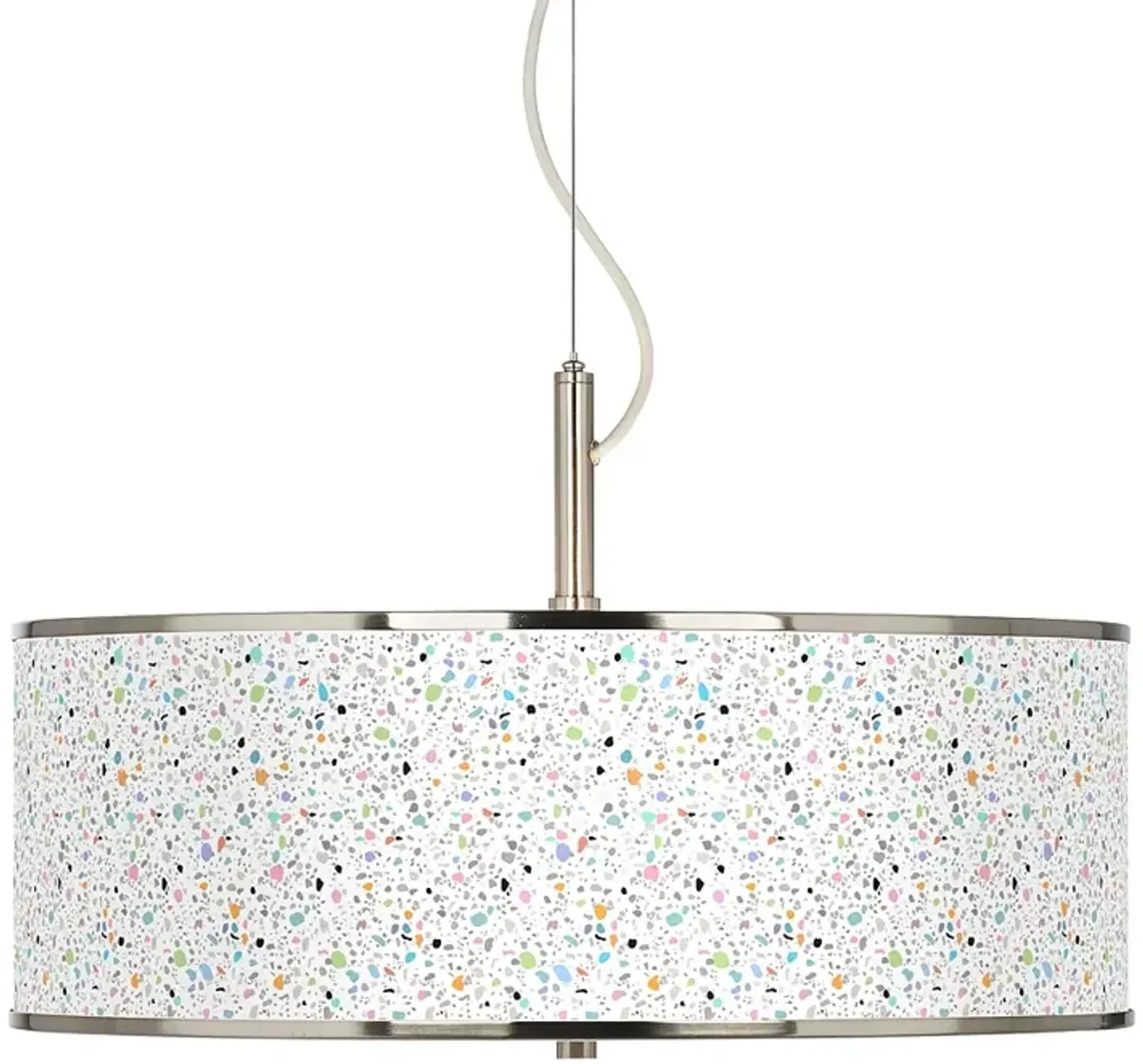 Colored Terrazzo Giclee Glow 20" Wide Pendant Light