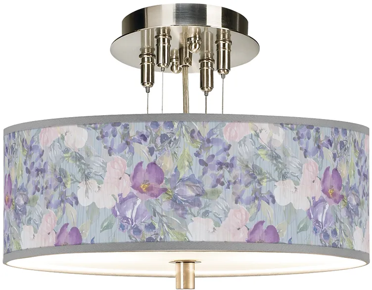 Spring Flowers Giclee 14" Wide Ceiling Light