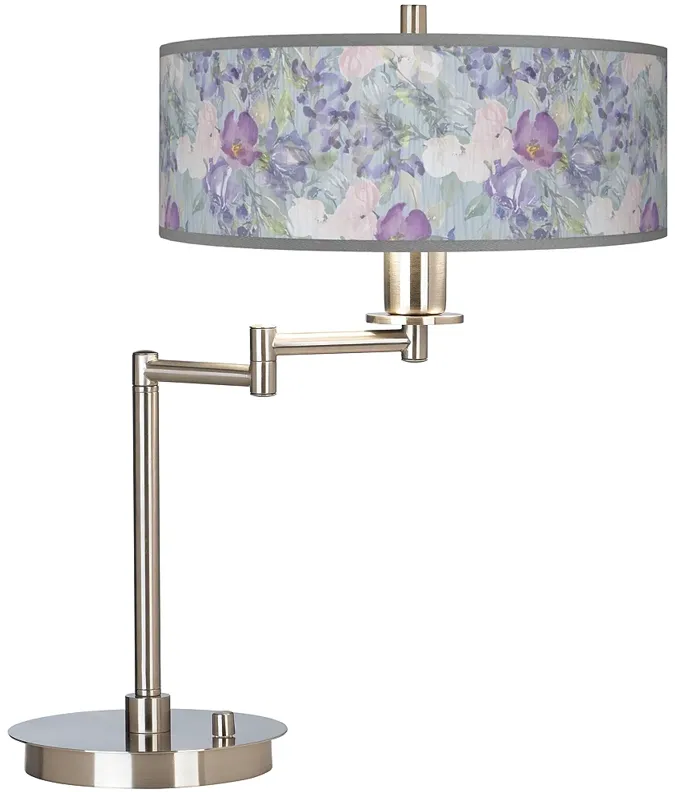 Giclee Gallery 20 1/2" Spring Flowers Swing Arm LED Desk Lamp