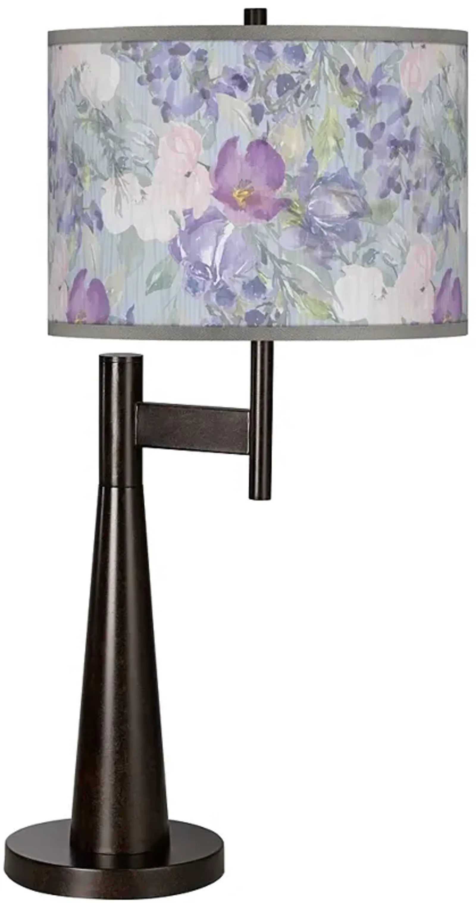 Giclee Glow Novo 30 3/4" Spring Flowers Shade Bronze Table Lamp