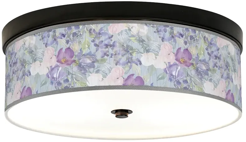 Spring Flowers Giclee Energy Efficient Bronze Ceiling Light