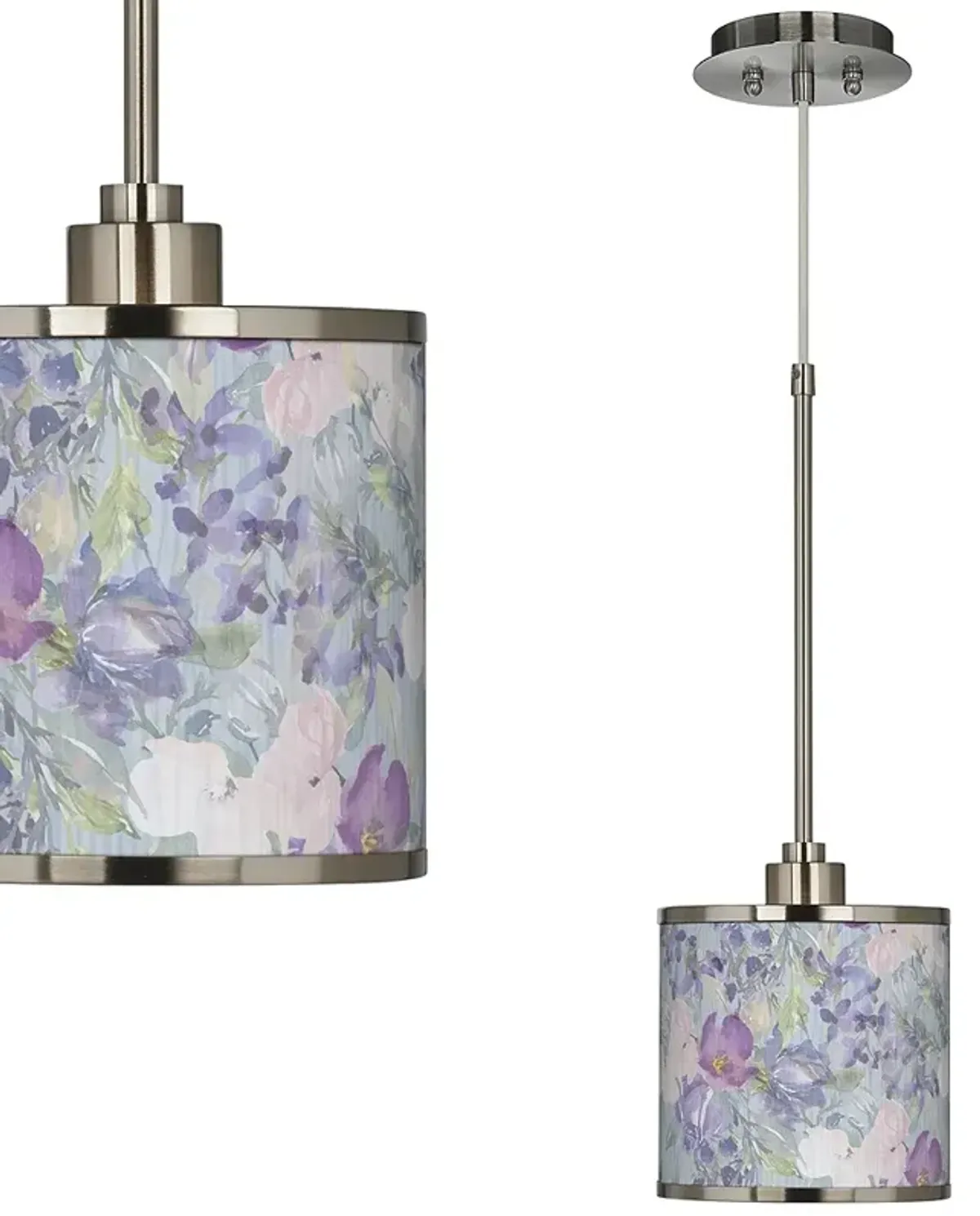 Spring Flowers Giclee Glow Mini Pendant Light