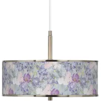 Spring Flowers Giclee Glow 16" Wide Pendant Light