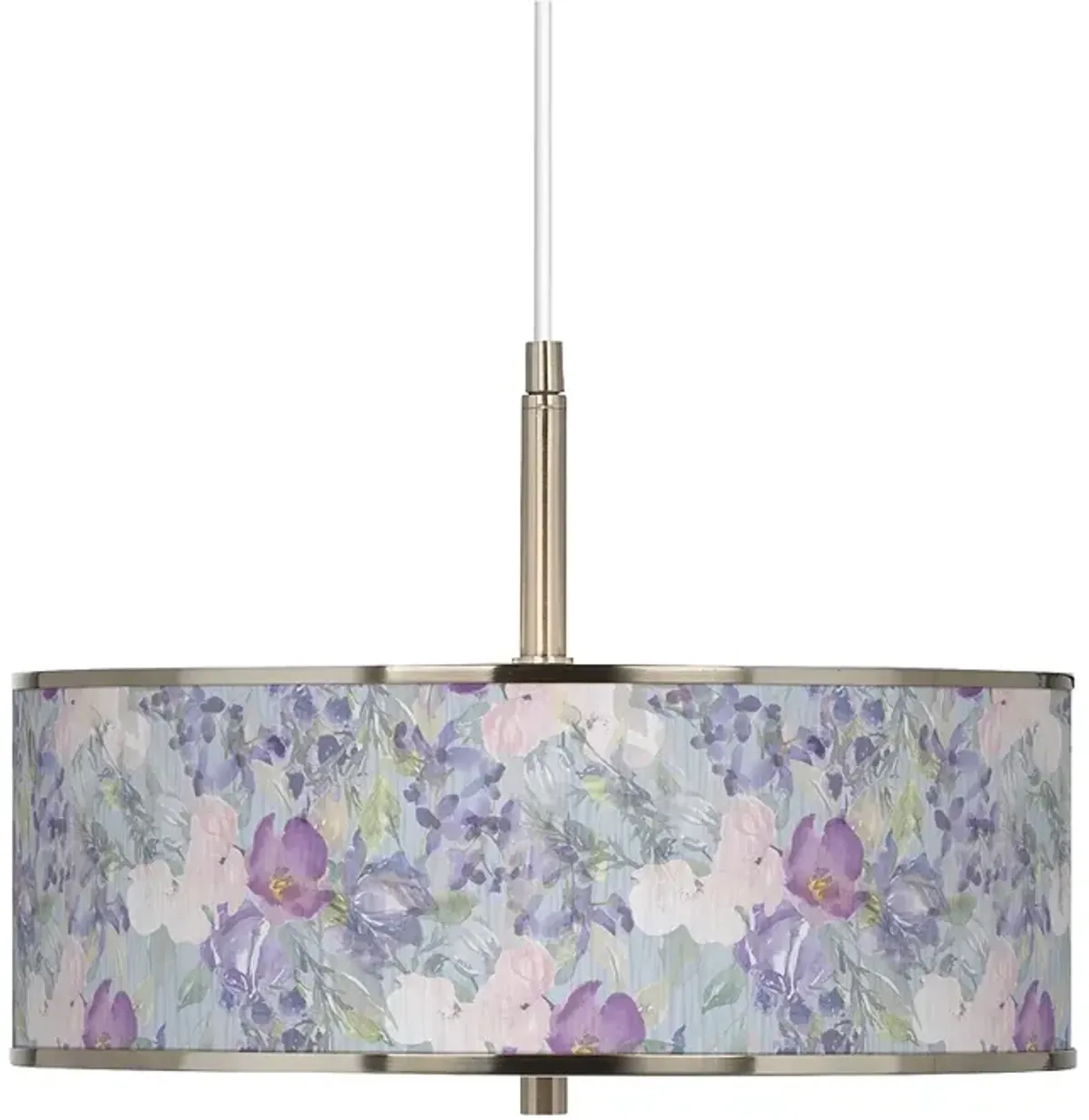 Spring Flowers Giclee Glow 16" Wide Pendant Light