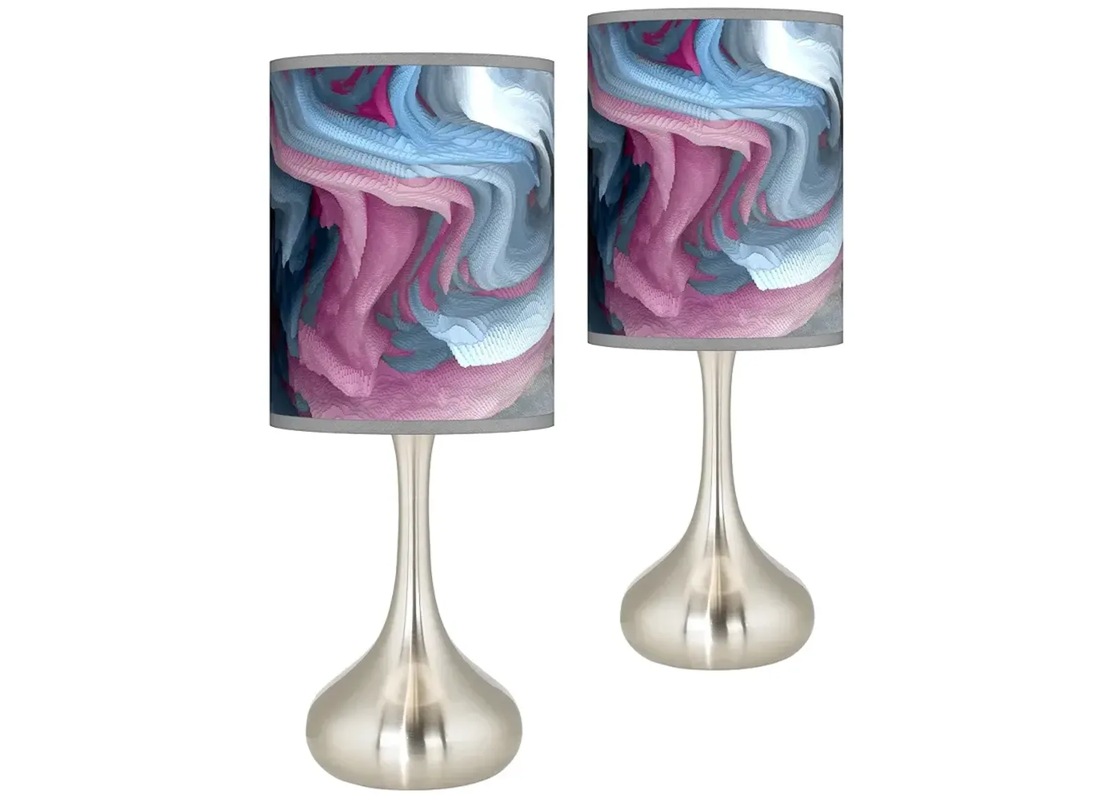 Europa Giclee Modern Droplet Table Lamps Set of 2