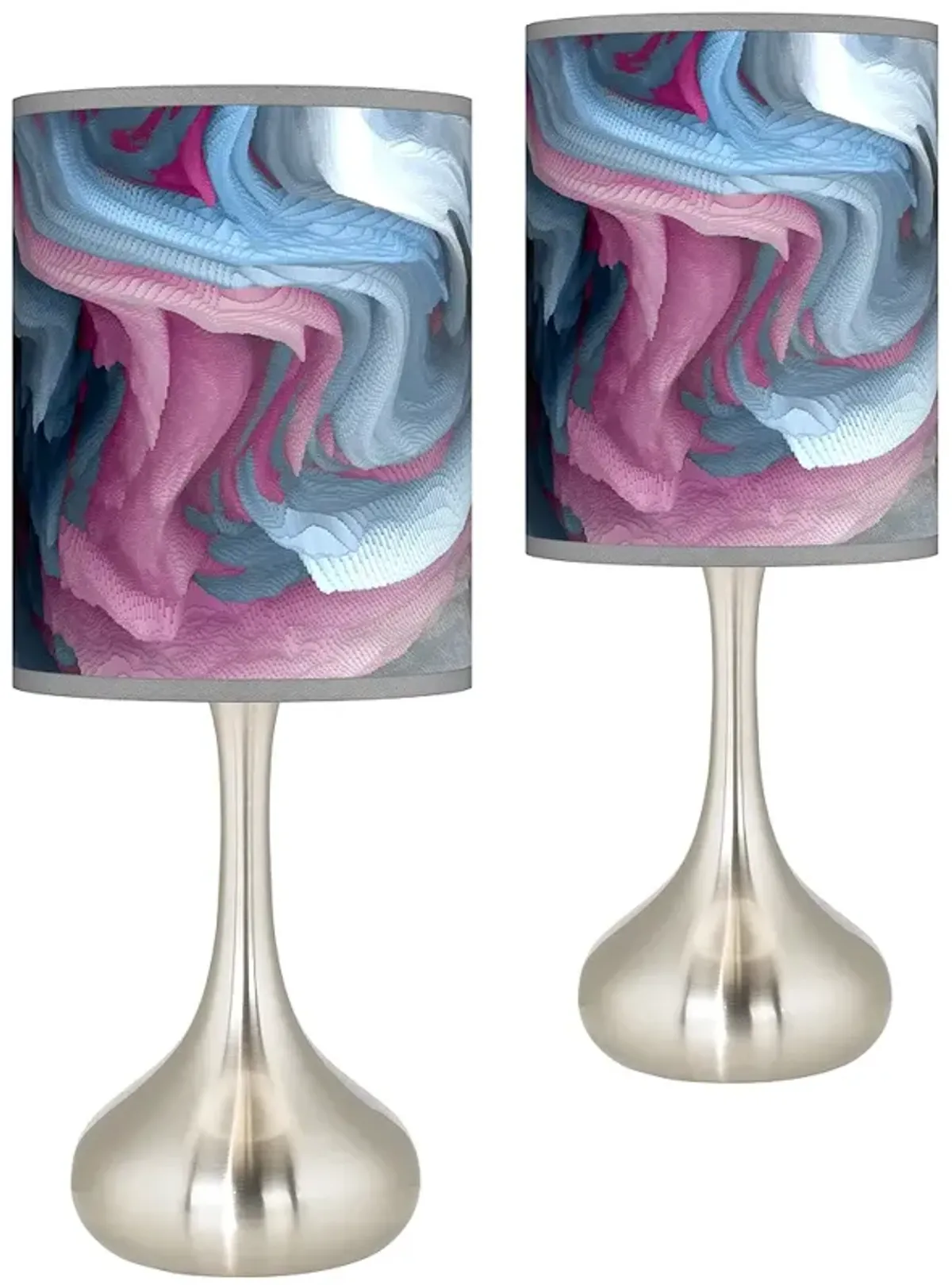 Europa Giclee Modern Droplet Table Lamps Set of 2