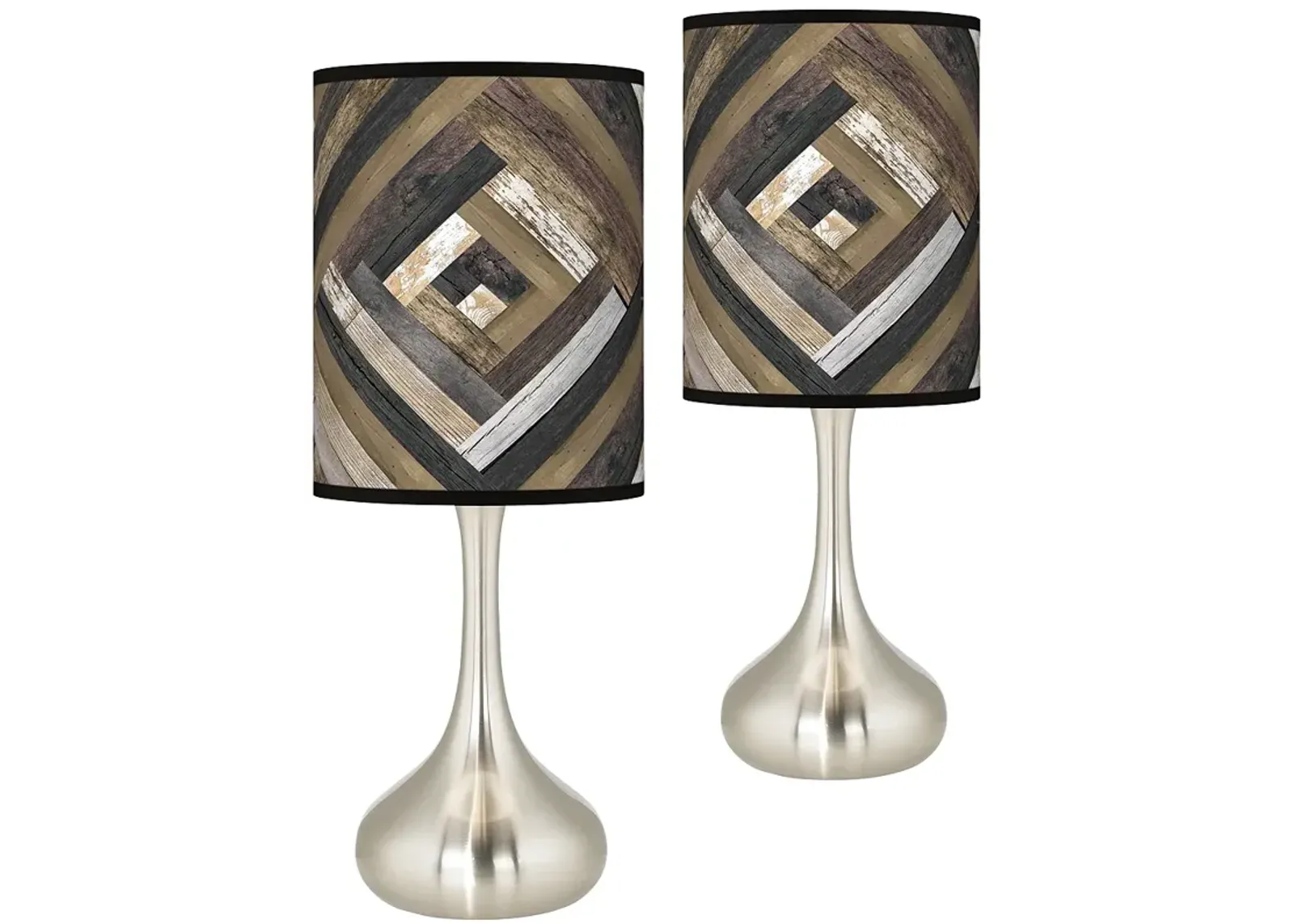 Woodwork Diamonds Giclee Droplet Table Lamps Set of 2