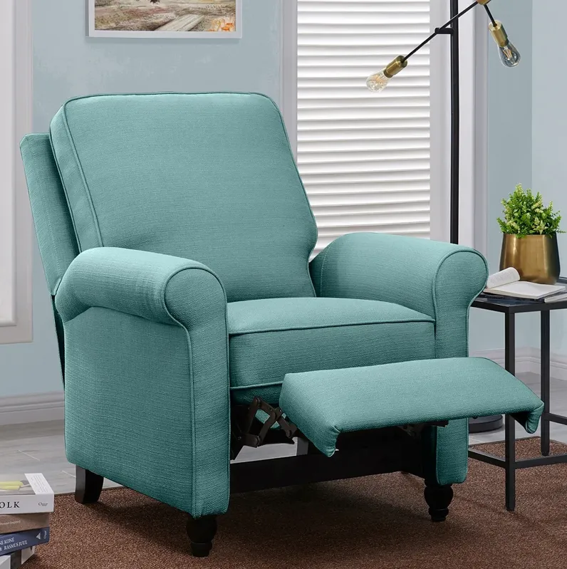 Skye Blue Push Back Recliner Chair