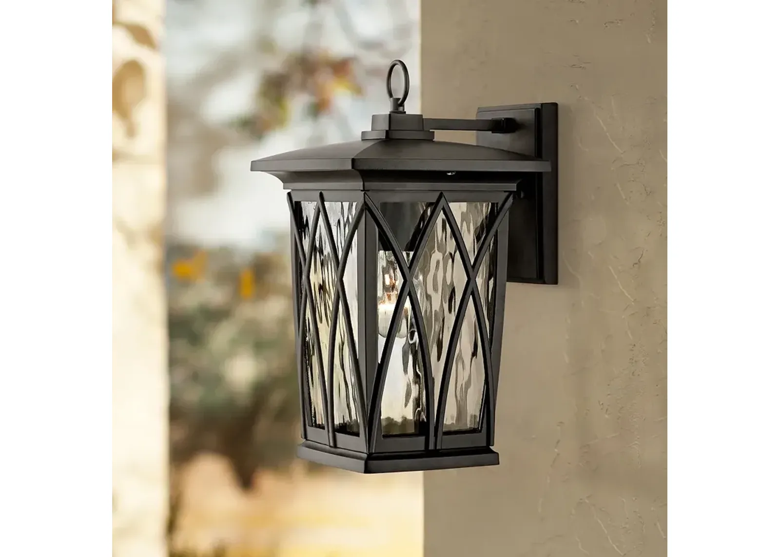 Quoizel Grover 14 1/2" High Mystic Black Outdoor Wall Light