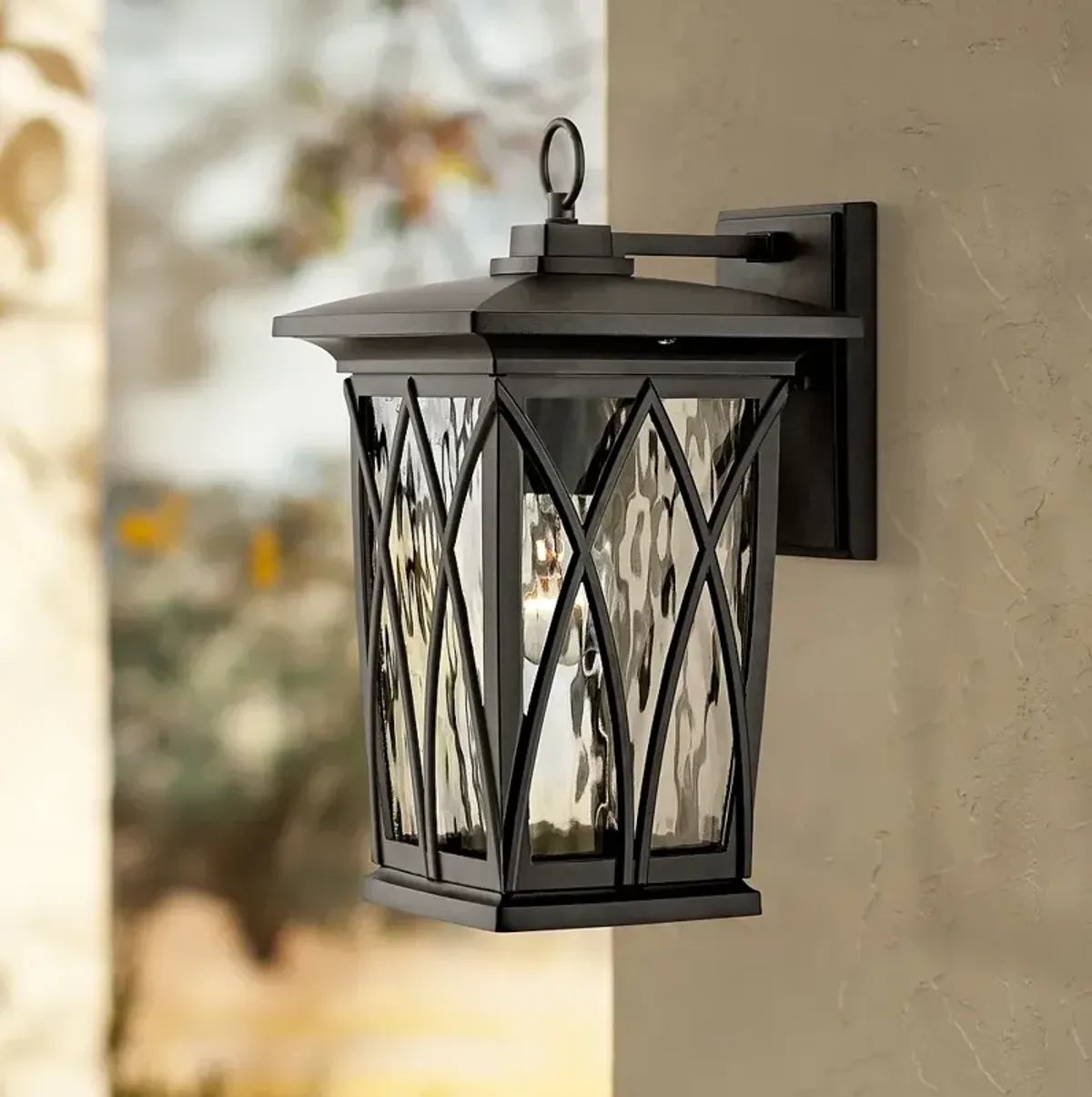 Quoizel Grover 14 1/2" High Mystic Black Outdoor Wall Light