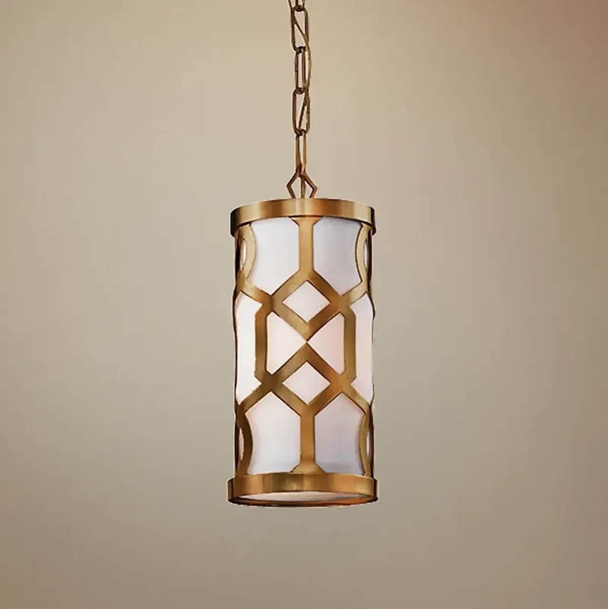 Crystorama Jennings 6 1/4" Wide Aged Brass Mini Pendant