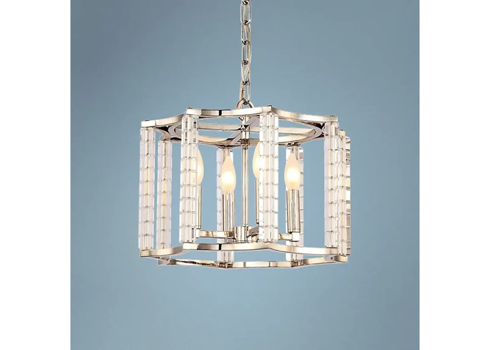 Crystorama Carson 16"W Polished Nickel 4-Light Pendant