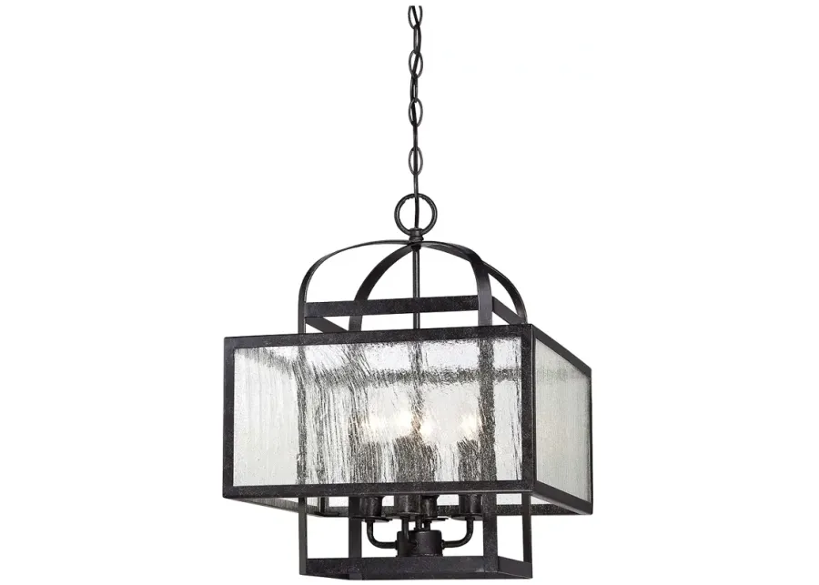 Minka-Lavery  Camden Square 4-Light Aged Charcoal Mini Chandelier