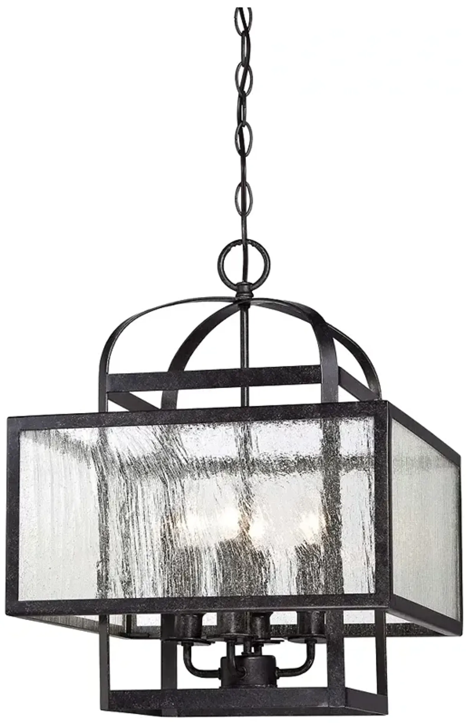 Minka-Lavery  Camden Square 4-Light Aged Charcoal Mini Chandelier