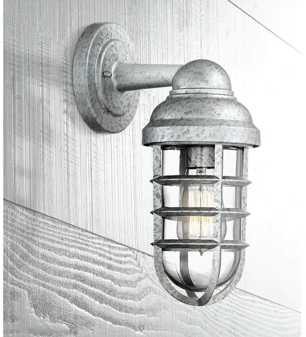 Marlowe 13 1/4" High Galvanized Steel Outdoor Wall Light