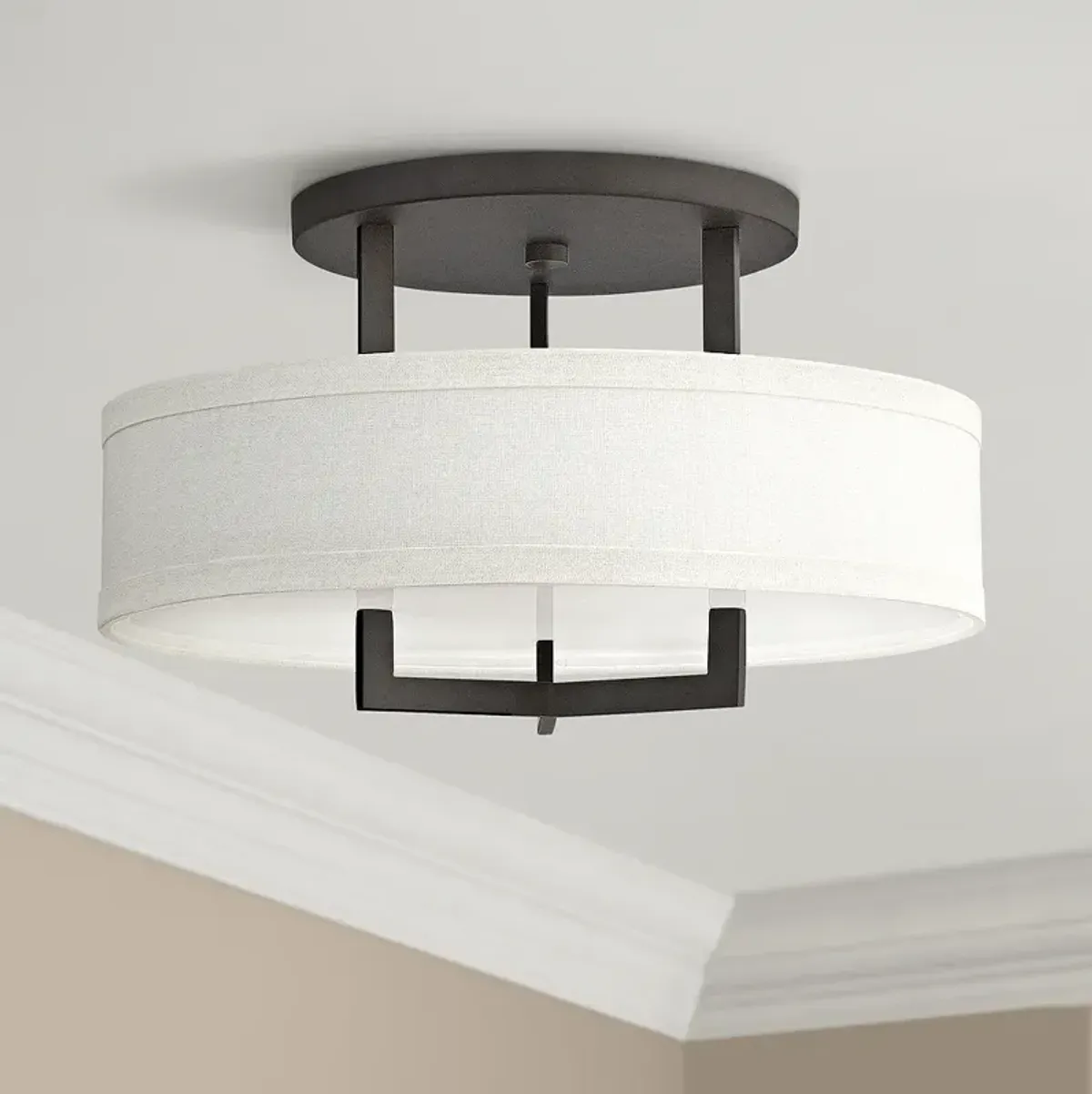 Hinkley Hampton 20" Wide Buckeye Bronze Drum Shade Ceiling Light