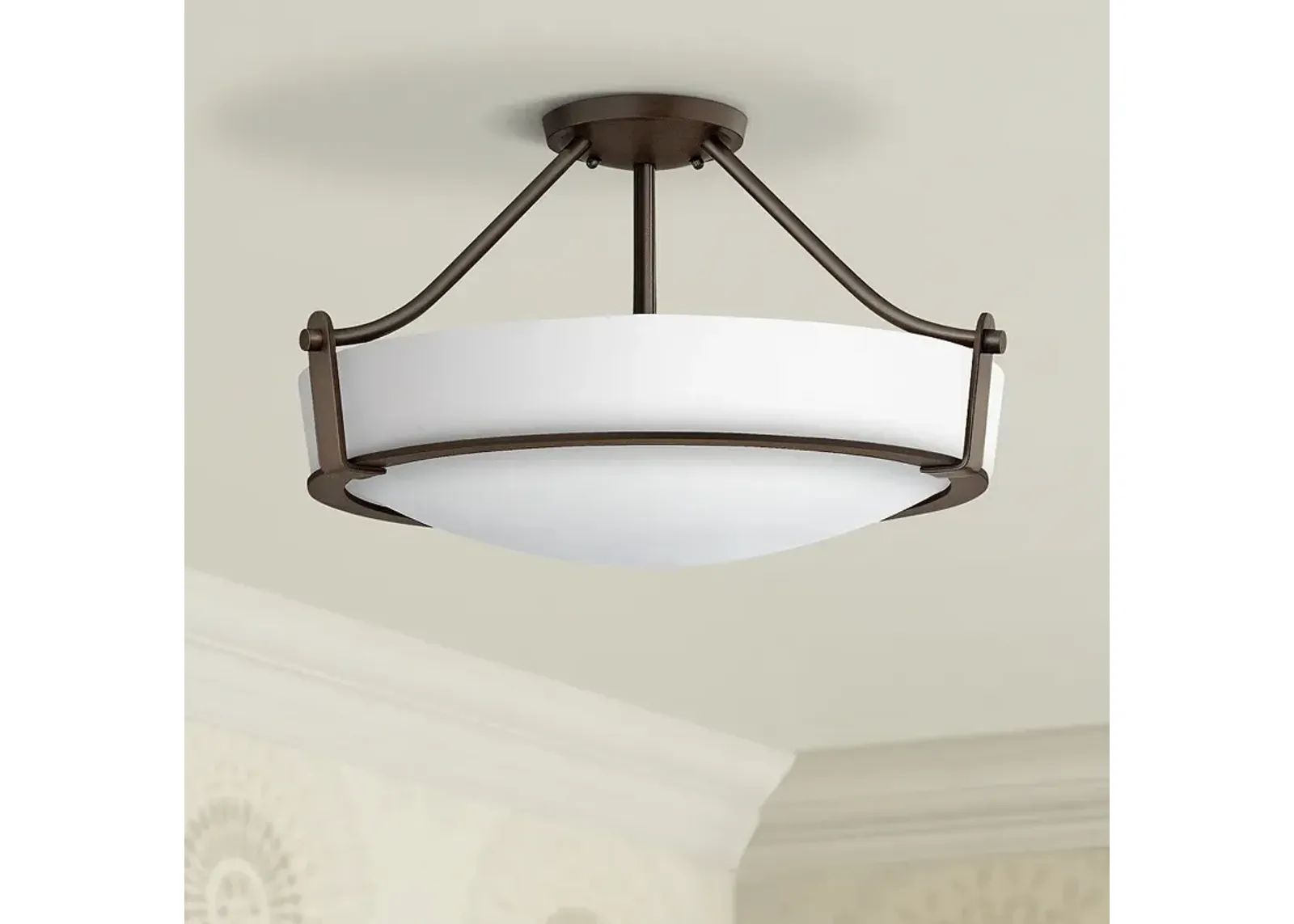 Hinkley Hathaway 20 3/4" Wide Olde Bronze Etched Ceiling Light