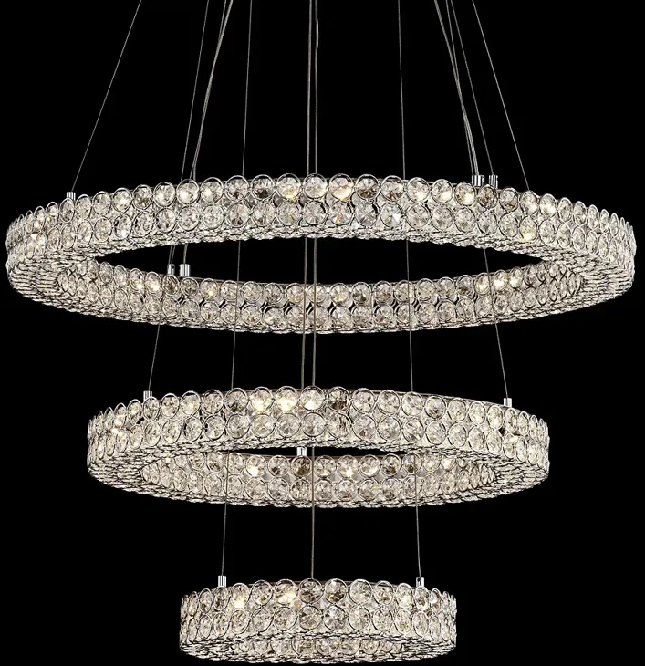 Vienna Full Spectrum Perriello 27 1/2" Crystal Ring LED Chandelier