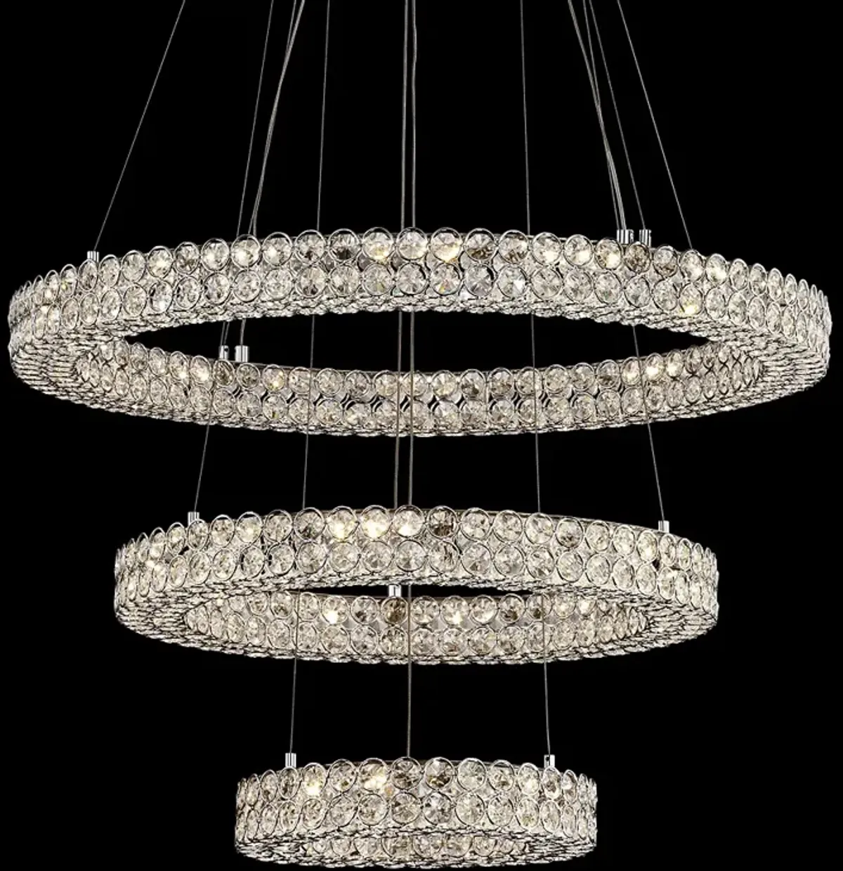 Vienna Full Spectrum Perriello 27 1/2" Crystal Ring LED Chandelier