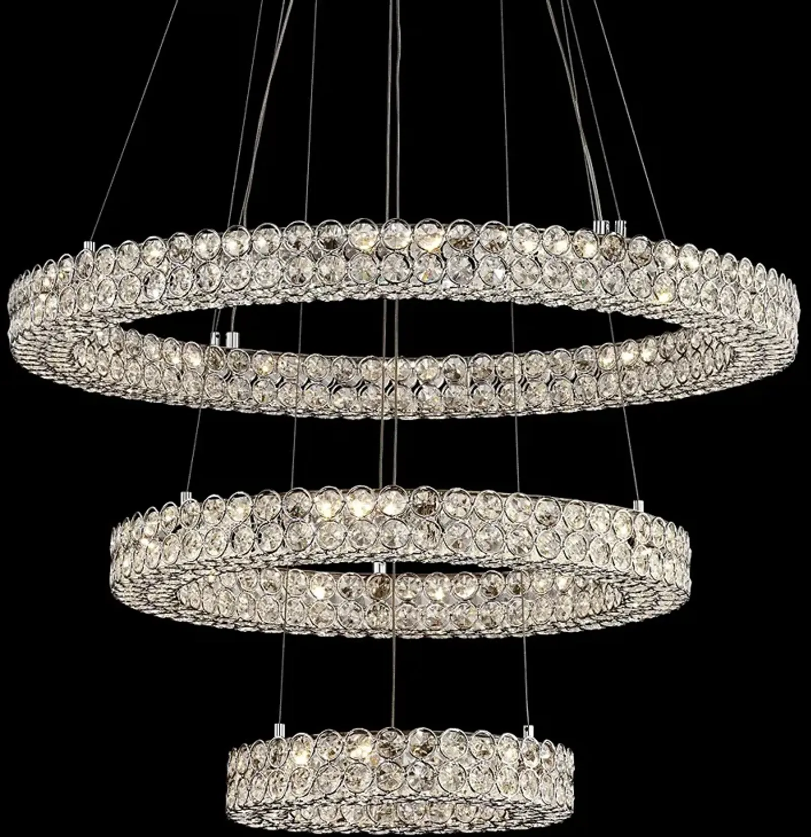 Vienna Full Spectrum Perriello 27 1/2" Crystal Ring LED Chandelier