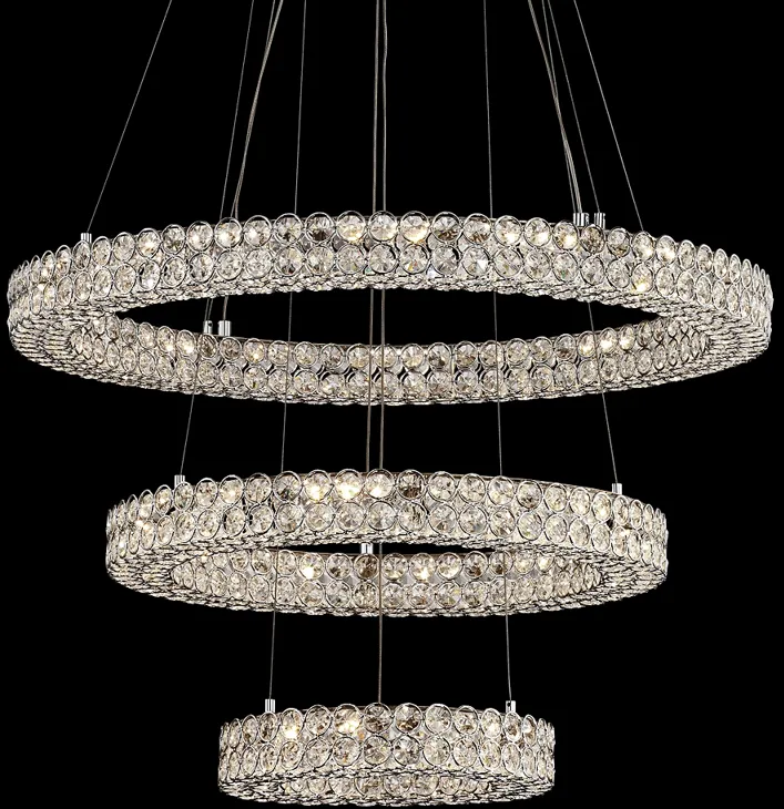 Vienna Full Spectrum Perriello 27 1/2" Crystal Ring LED Chandelier