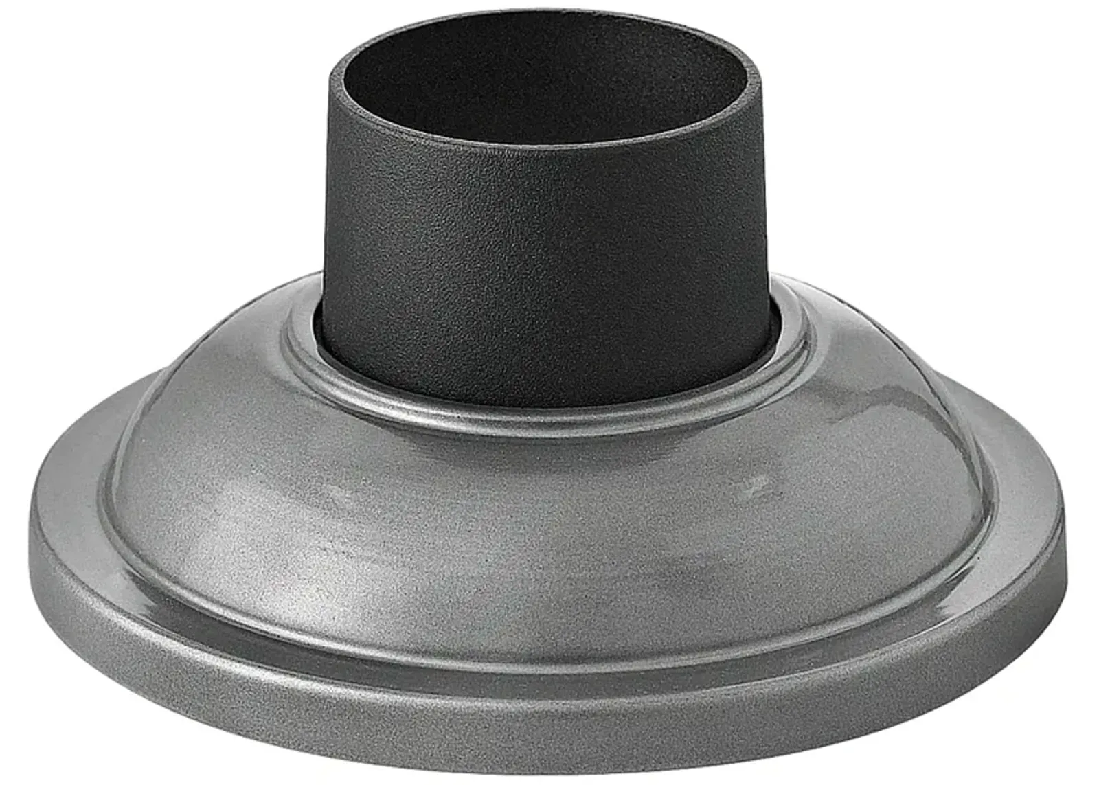 Signature Pier Mount Fitter - Smooth Base in Hematite Silver