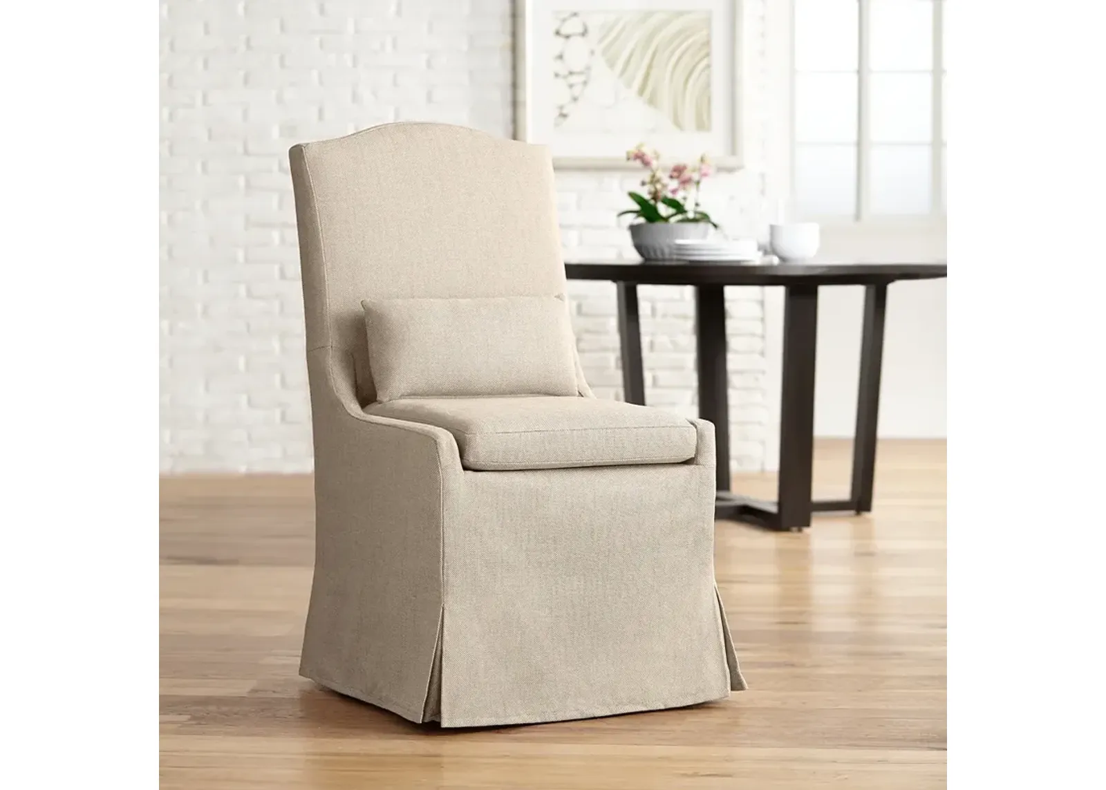 55 Downing Street Juliete Hamlet Pebble Slipcover Dining Chair