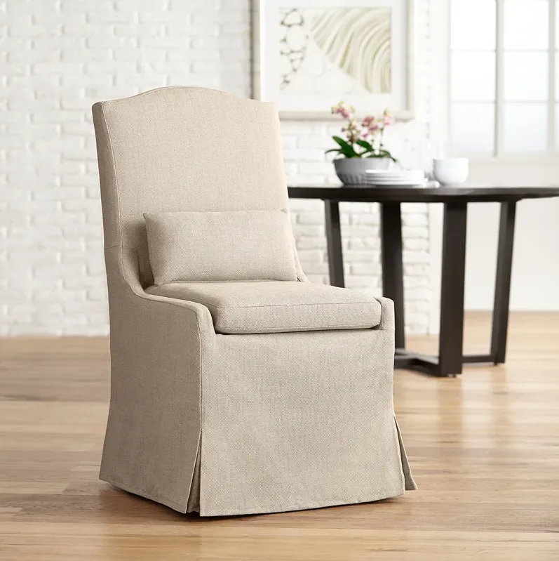 55 Downing Street Juliete Hamlet Pebble Slipcover Dining Chair