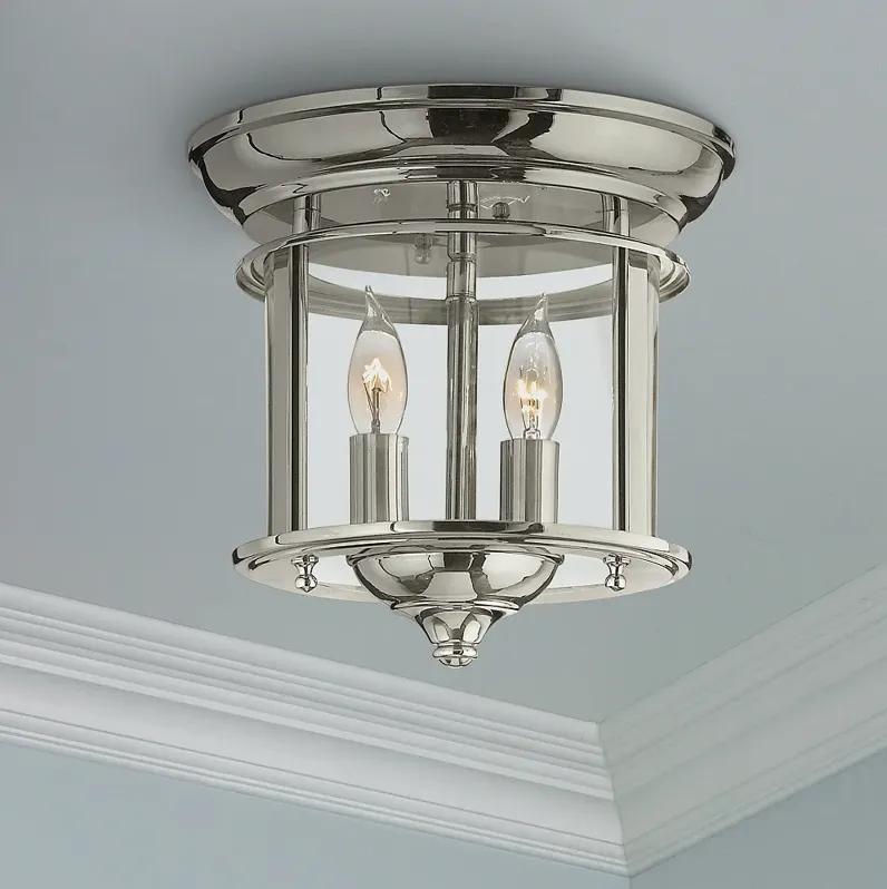 Hinkley Gentry 9 1/2" Wide Polished Nickel Ceiling Light