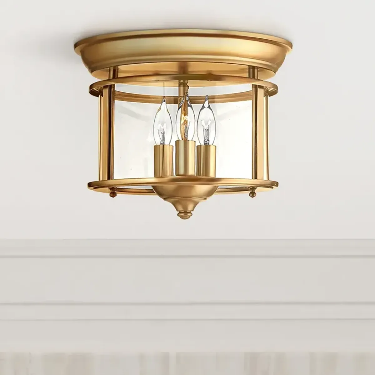 Hinkley Gentry 11 1/2" Wide Heirloom Brass Ceiling Light