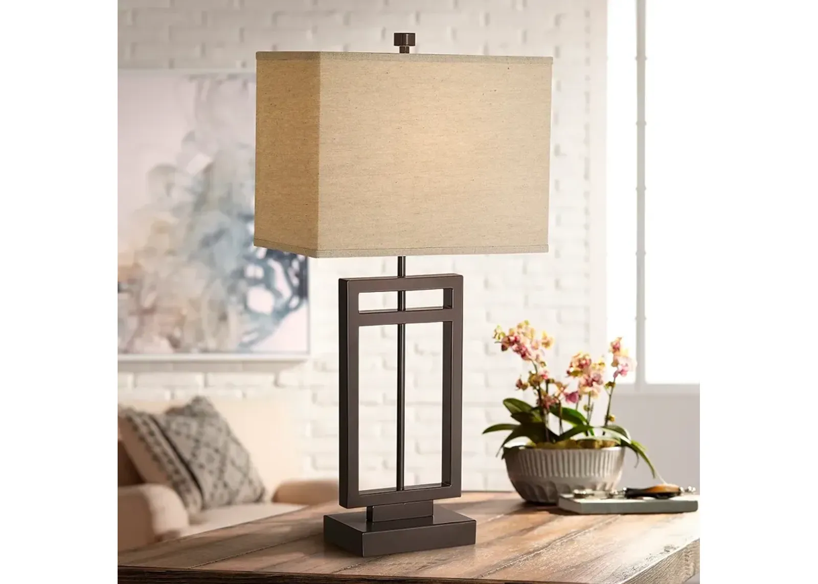 Possini Euro Miami 30 1/2" High Bronze Table Lamp