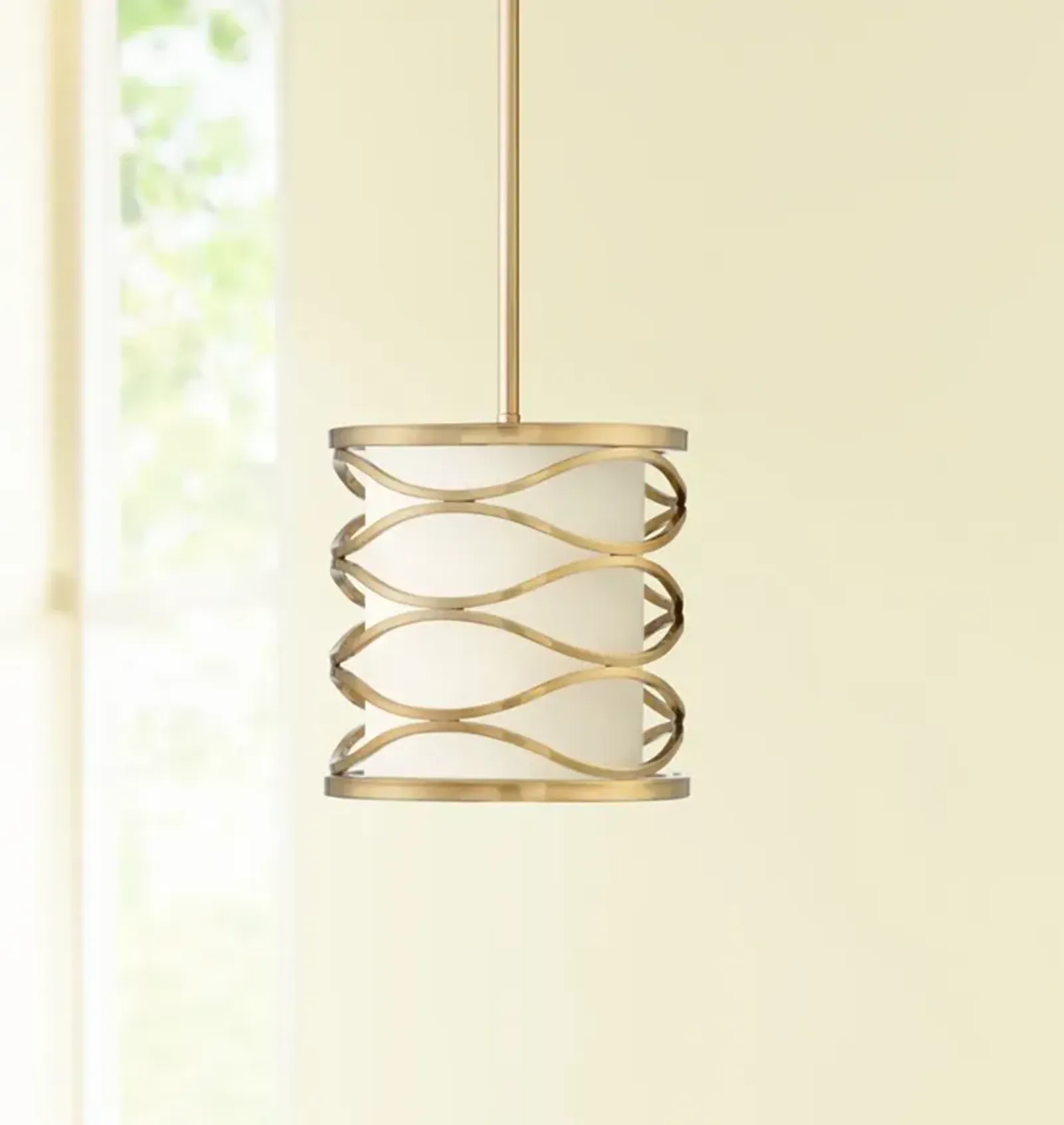 Possini Euro Austen 8" Wide Looped Gold Mini Pendant Light