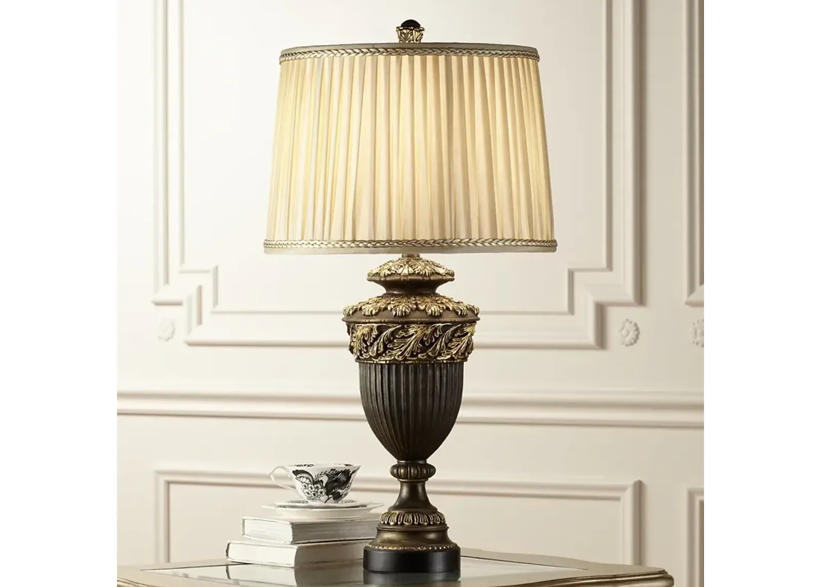 Barnes and Ivy Florencio 31" Spanish Bronze Traditional Urn Table Lamp