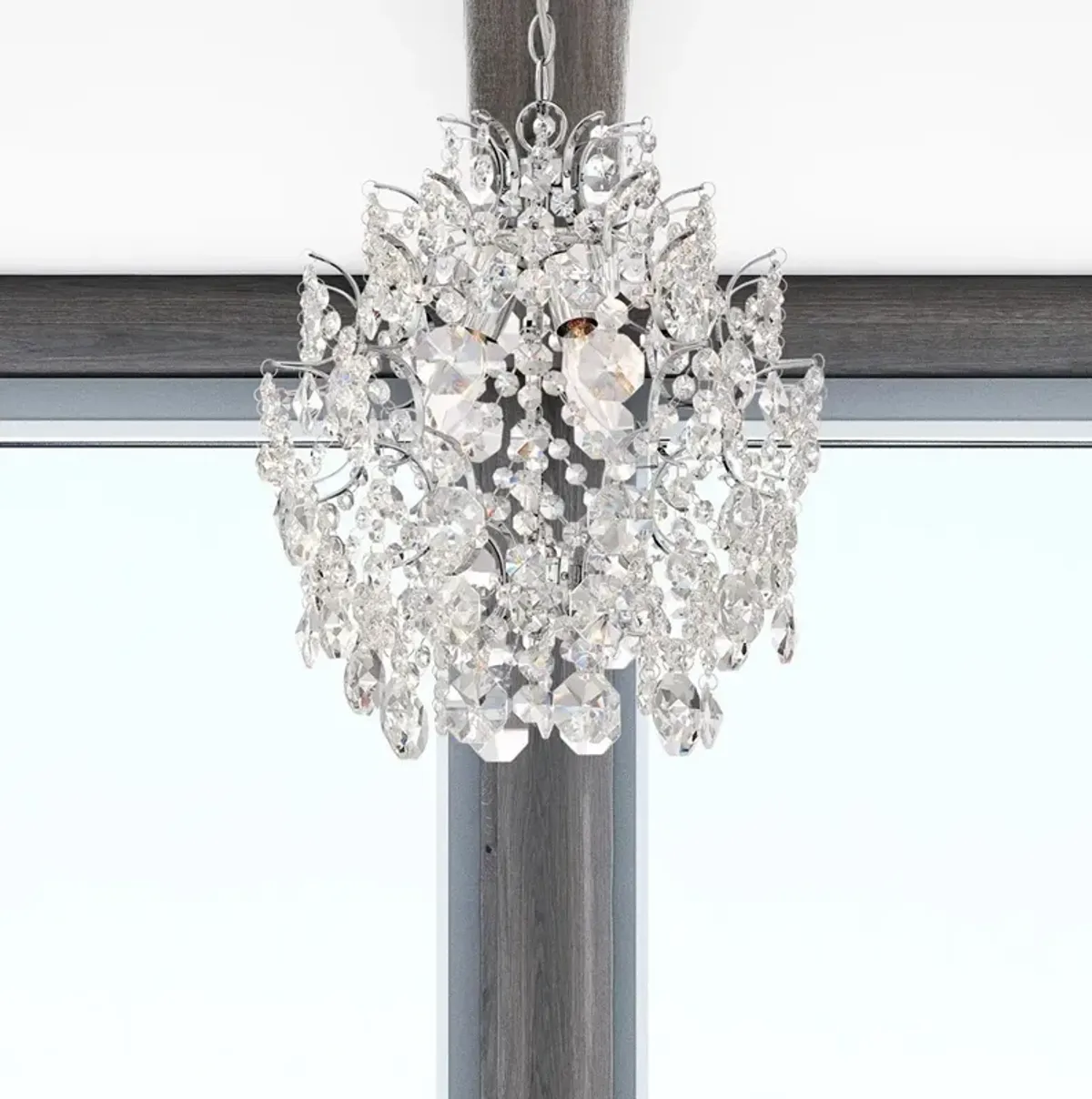 Minka-Lavery Isabella's Crown 14" 3-Light Crystal Mini Chandelier