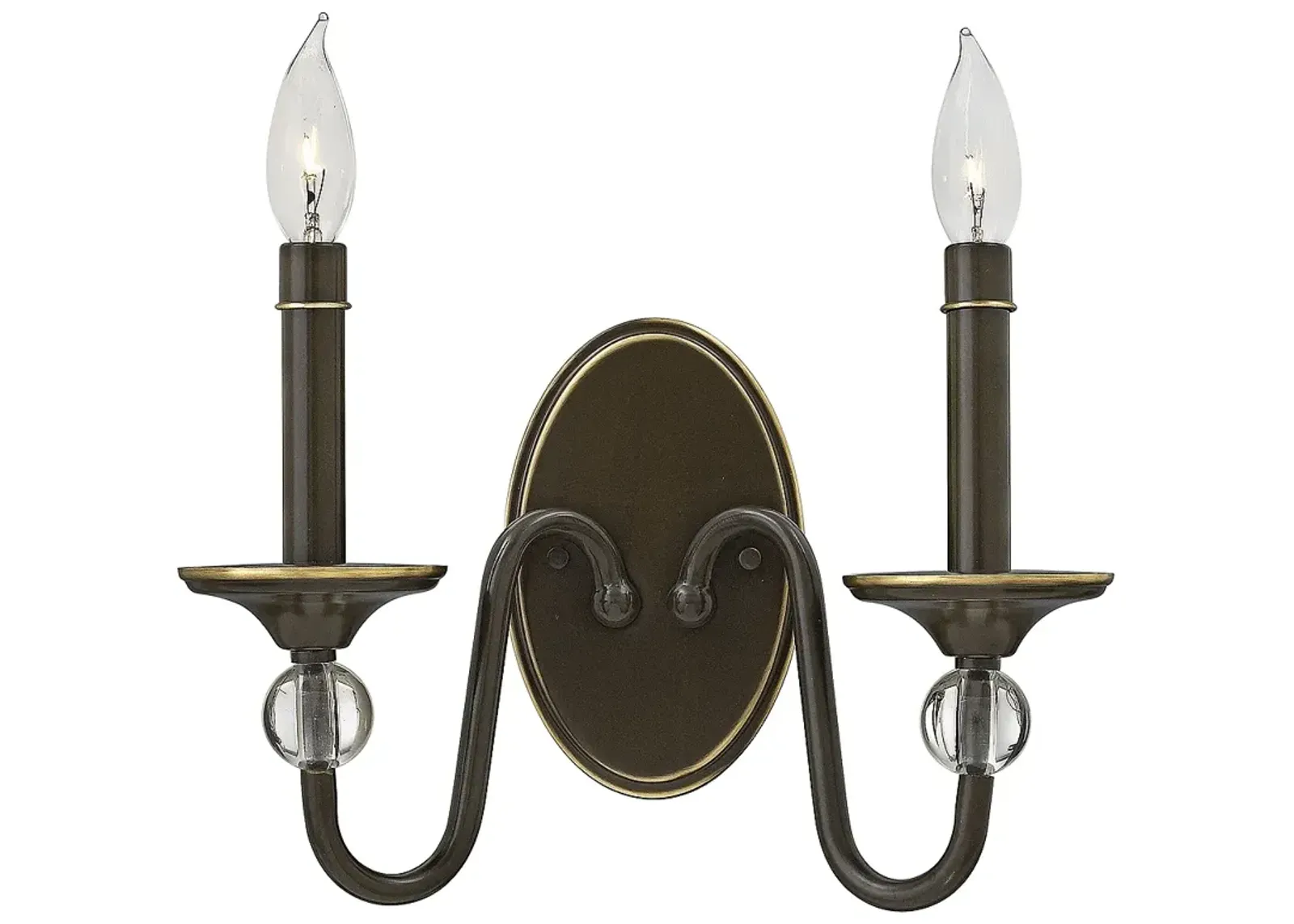 Hinkley Eleanor 9"H Light Oiled Bronze 2-Light Wall Sconce