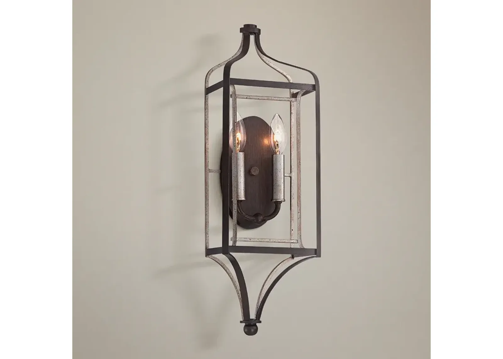 Astrapia 22" High Dark Rubbed Sienna 2-Light Wall Sconce