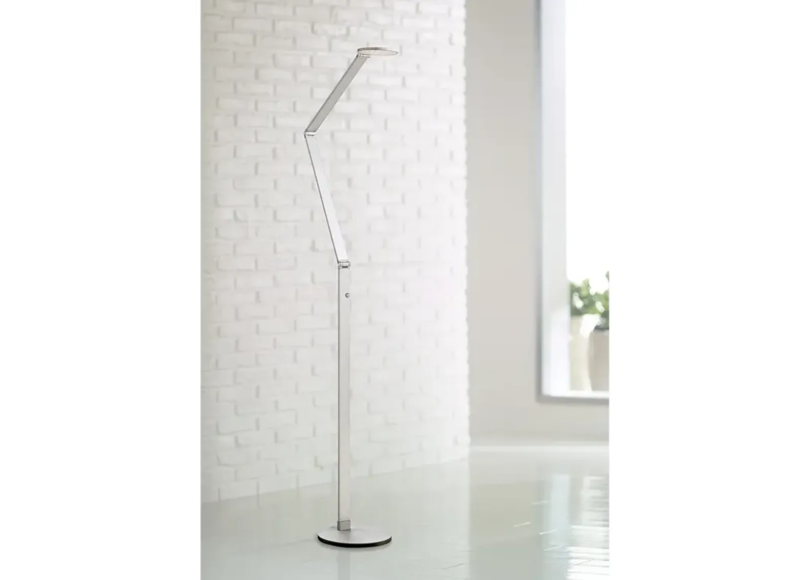 George Kovacs Caswell 65" Adjustable Chiseled Nickel LED Floor Lamp