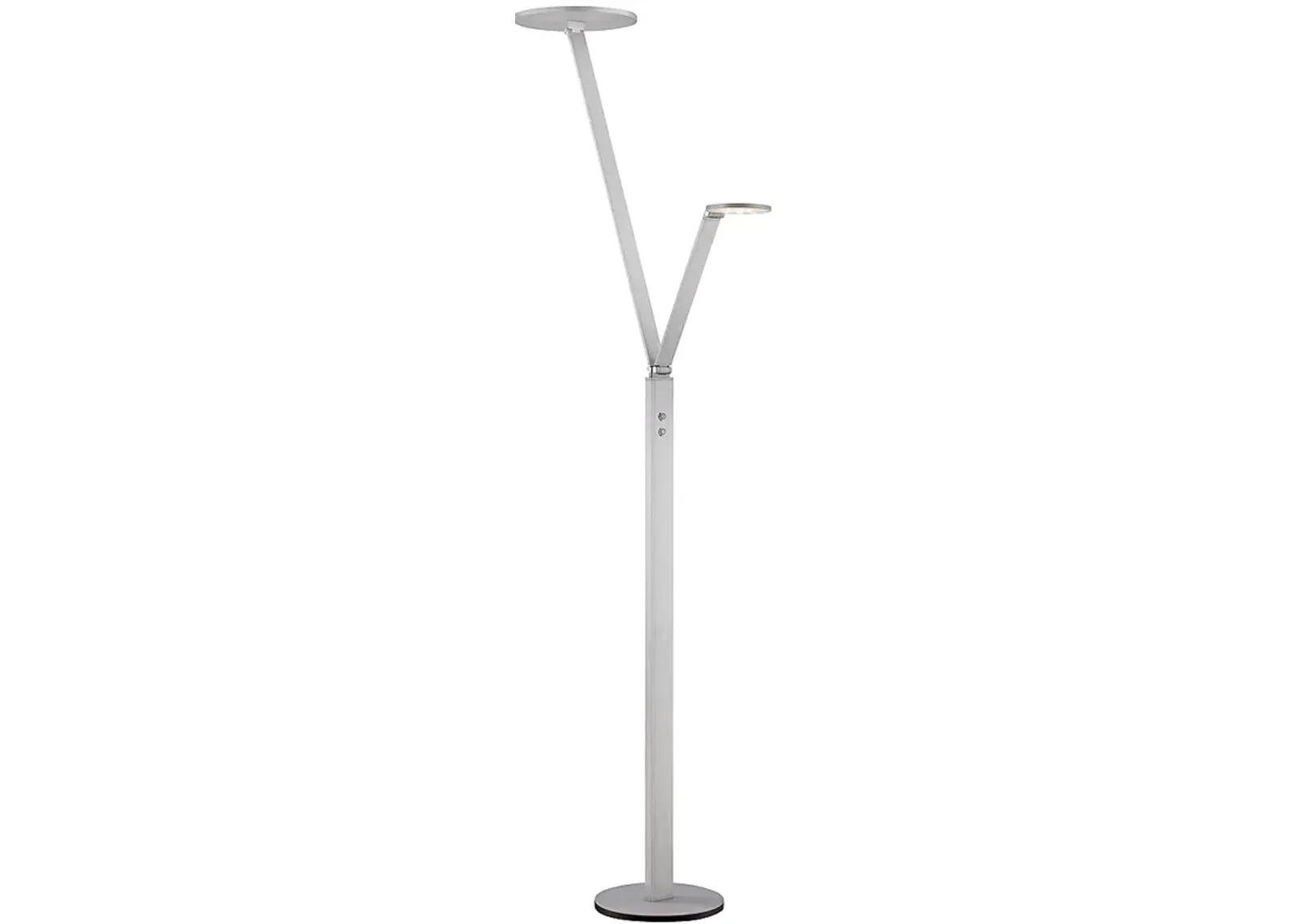 George Kovacs Caswell 71 1/2" Chiseled Nickel LED Task Floor Lamp