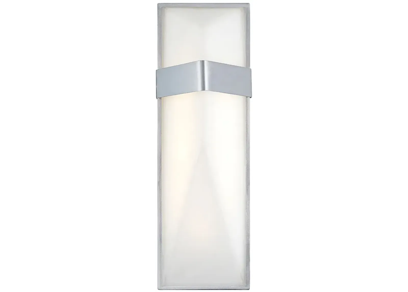 George Kovacs Wedge 15"H LED Silver Outdoor Wall Light