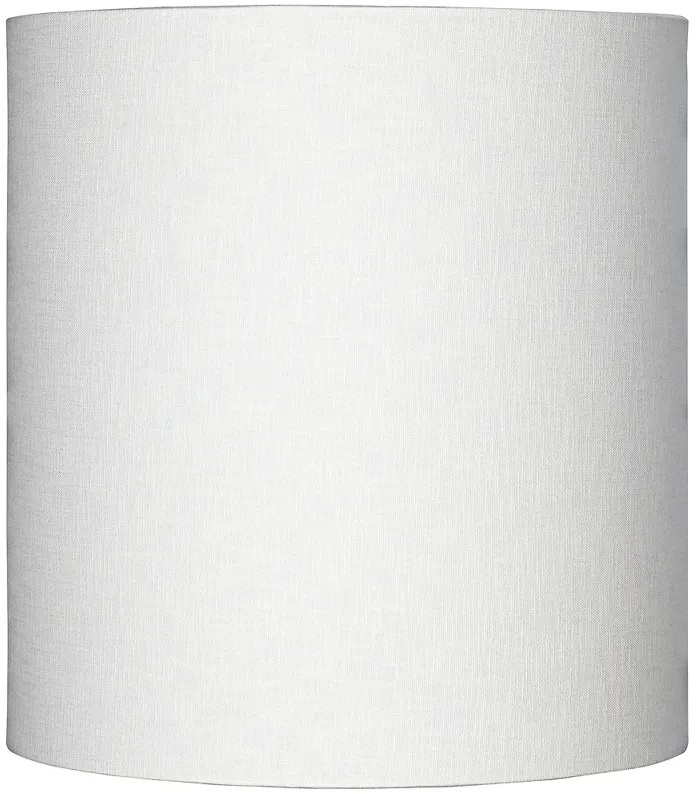 Springcrest Collection White Tall Linen Drum Shade 14x14x15 (Spider)