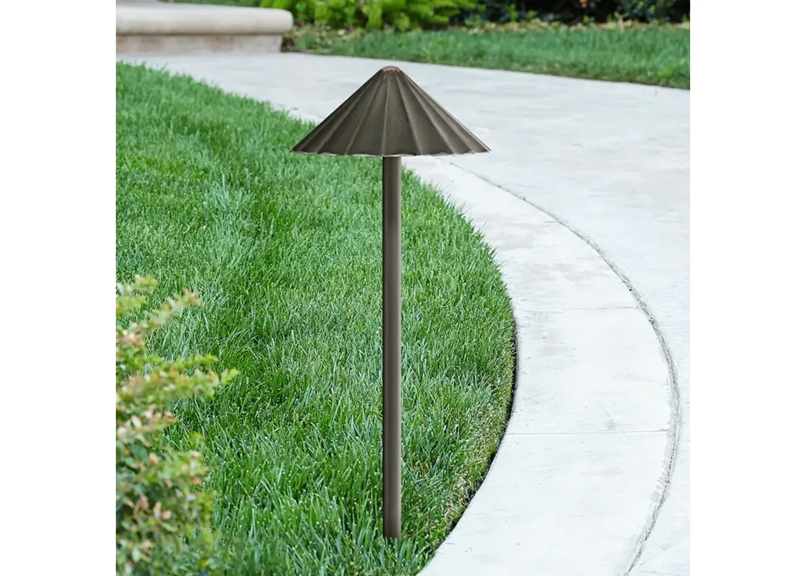 Davenport Bronze Scalloped 3 Watt LED Landscape Path Light