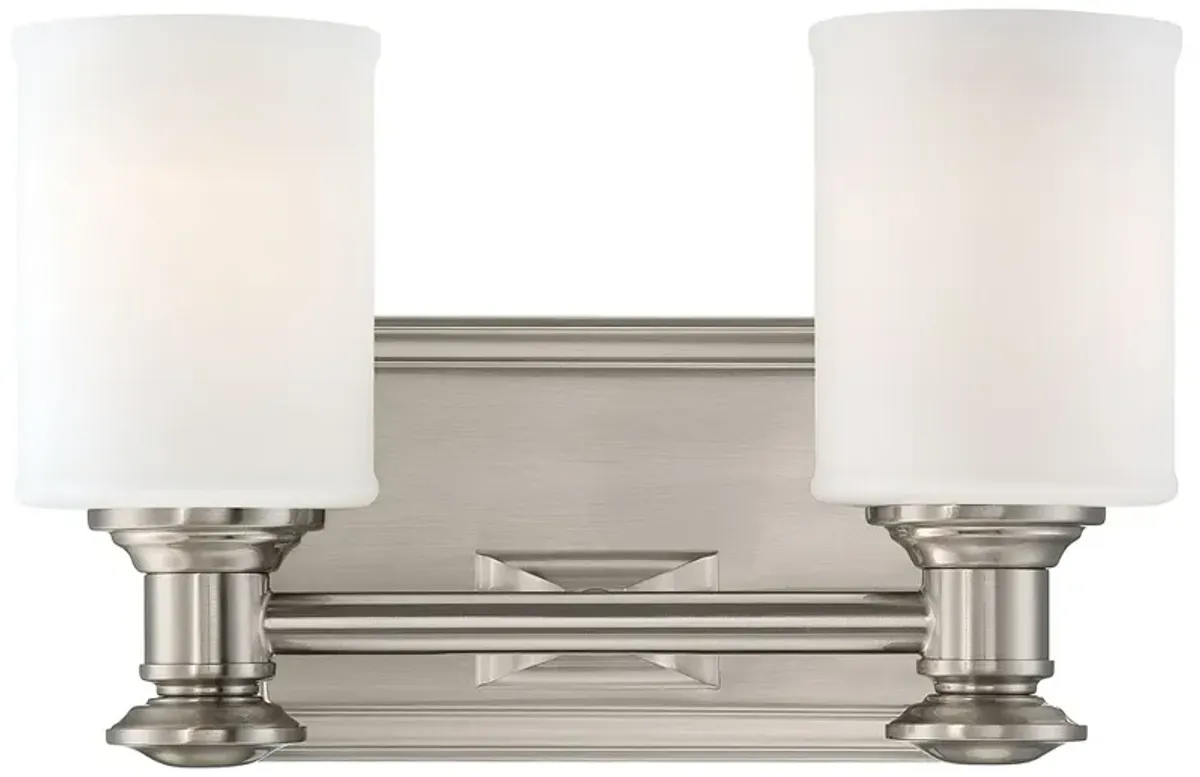 Minka Harbour Point 11 1/4" Brushed Nickel 2-Light Wall Sconce
