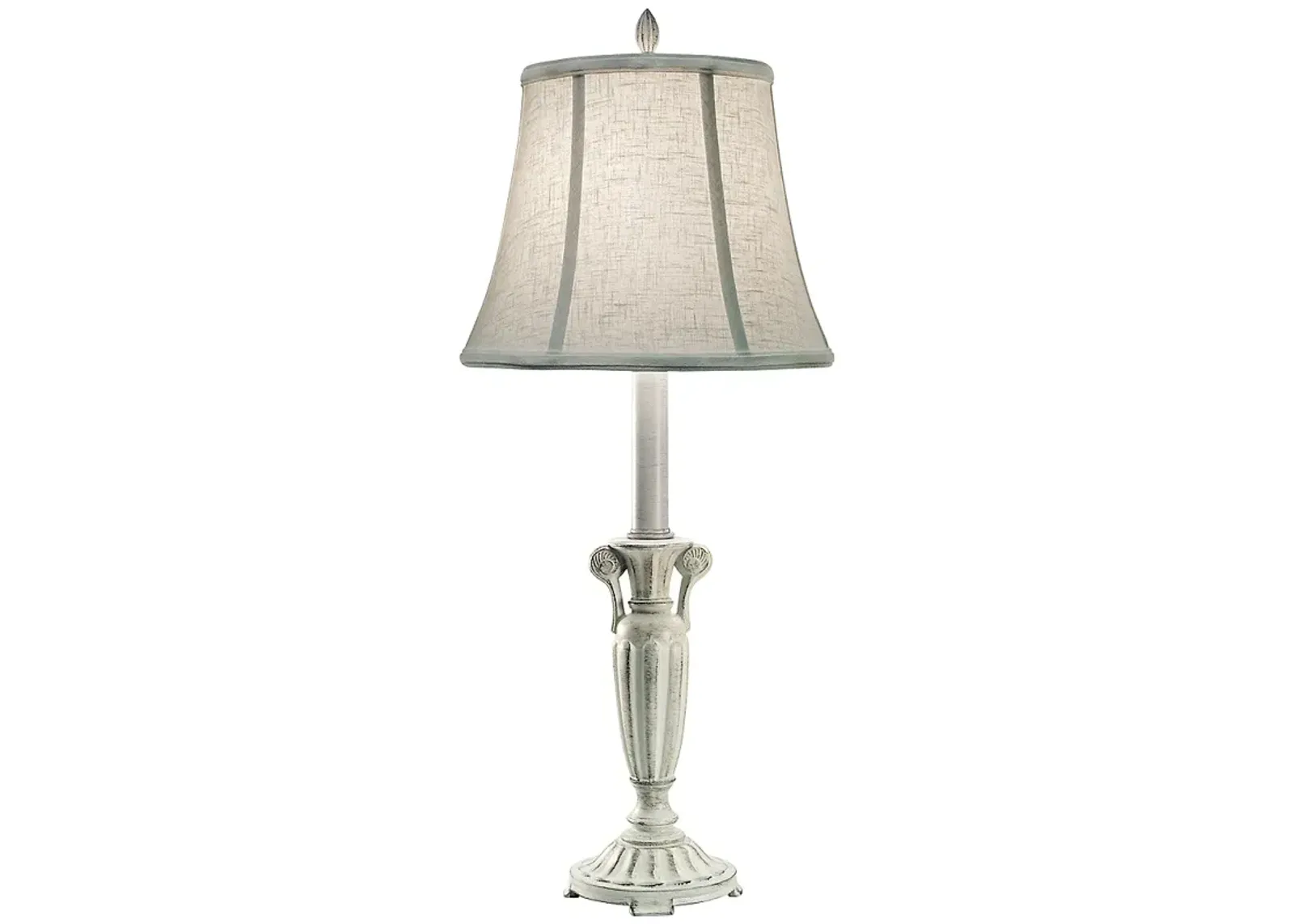 Stiffel 30" High Distressed White Metal Buffet Table Lamp