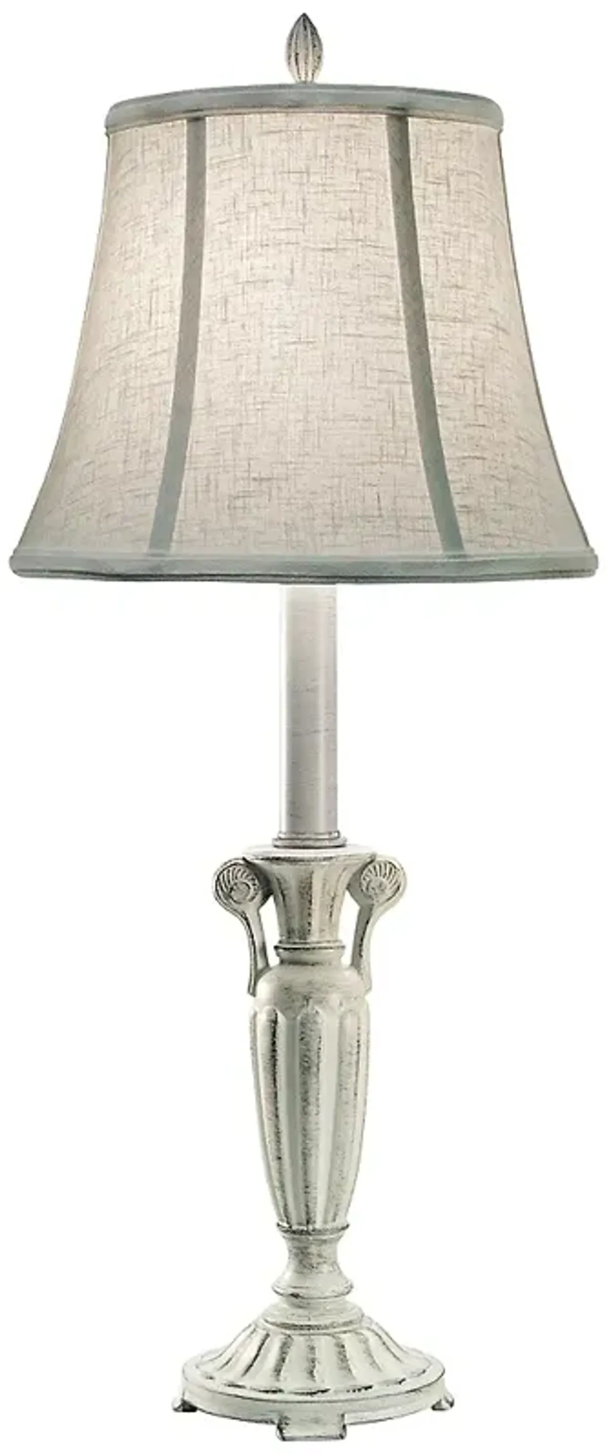 Stiffel 30" High Distressed White Metal Buffet Table Lamp