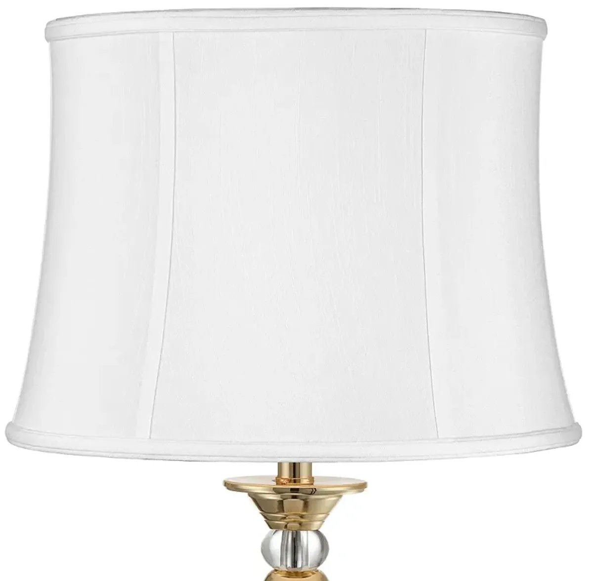 Springcrest Clair Faux Silk White Drum Lamp Shade 14x16x12 (Spider)