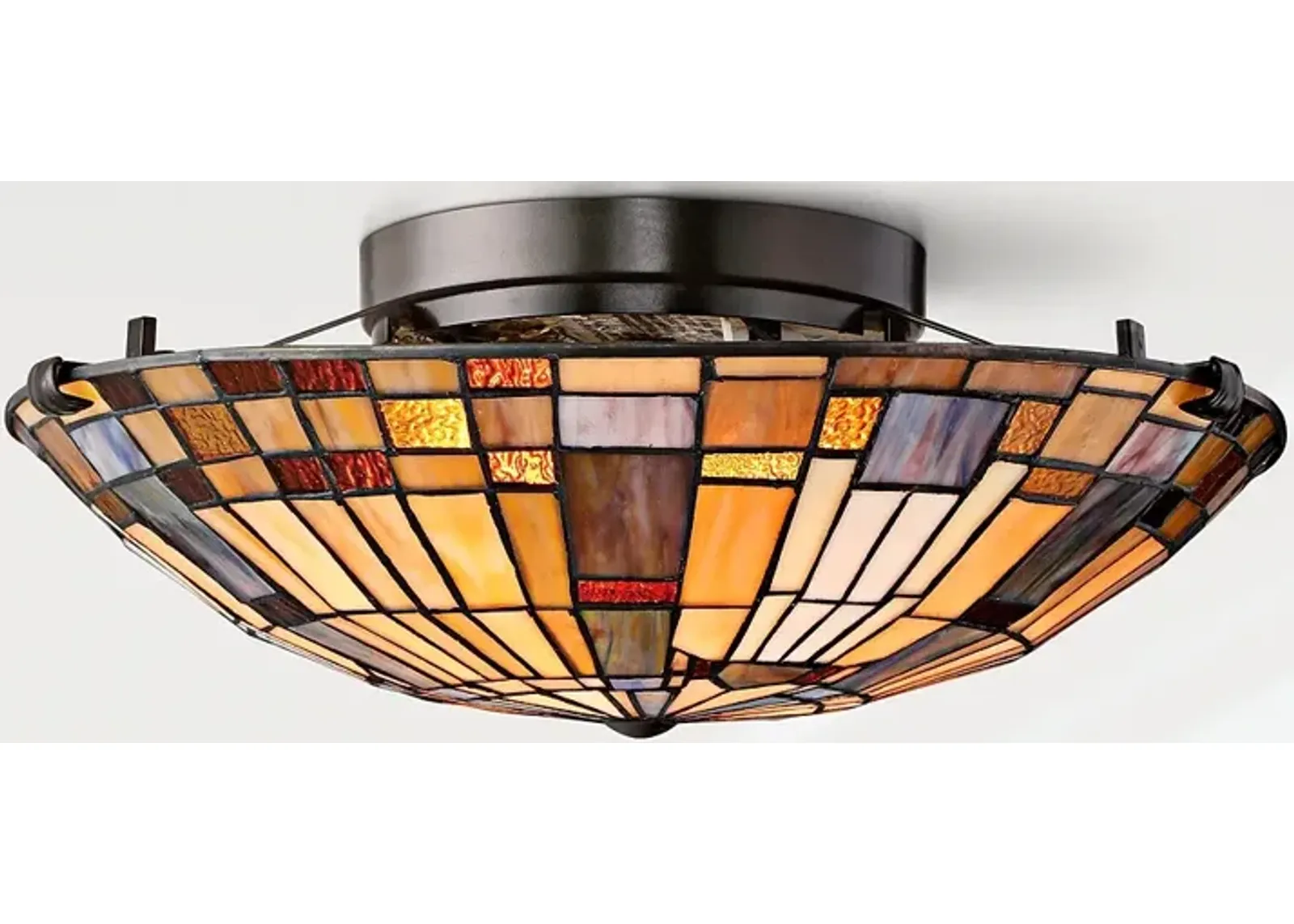 Quoizel Inglenook 16 1/2" Wide Valiant Bronze Ceiling Light