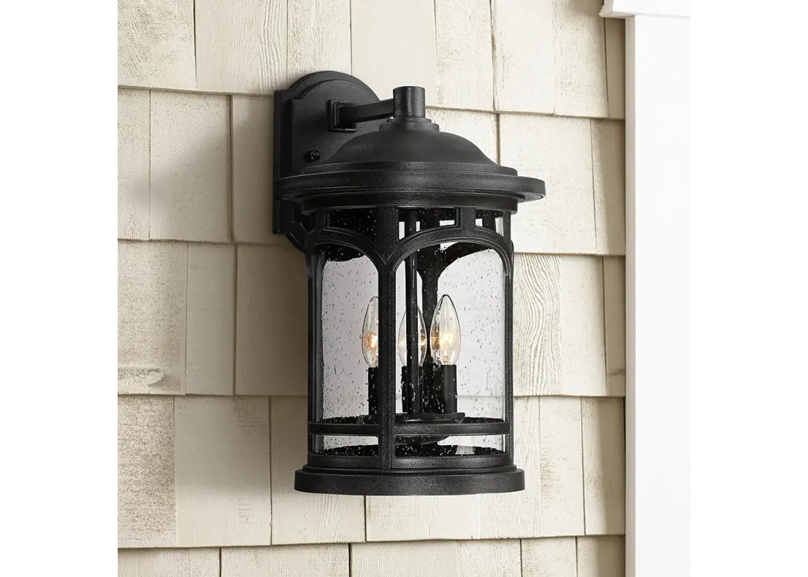 Marblehead 17 1/2" High Mystic Black Outdoor Wall Light